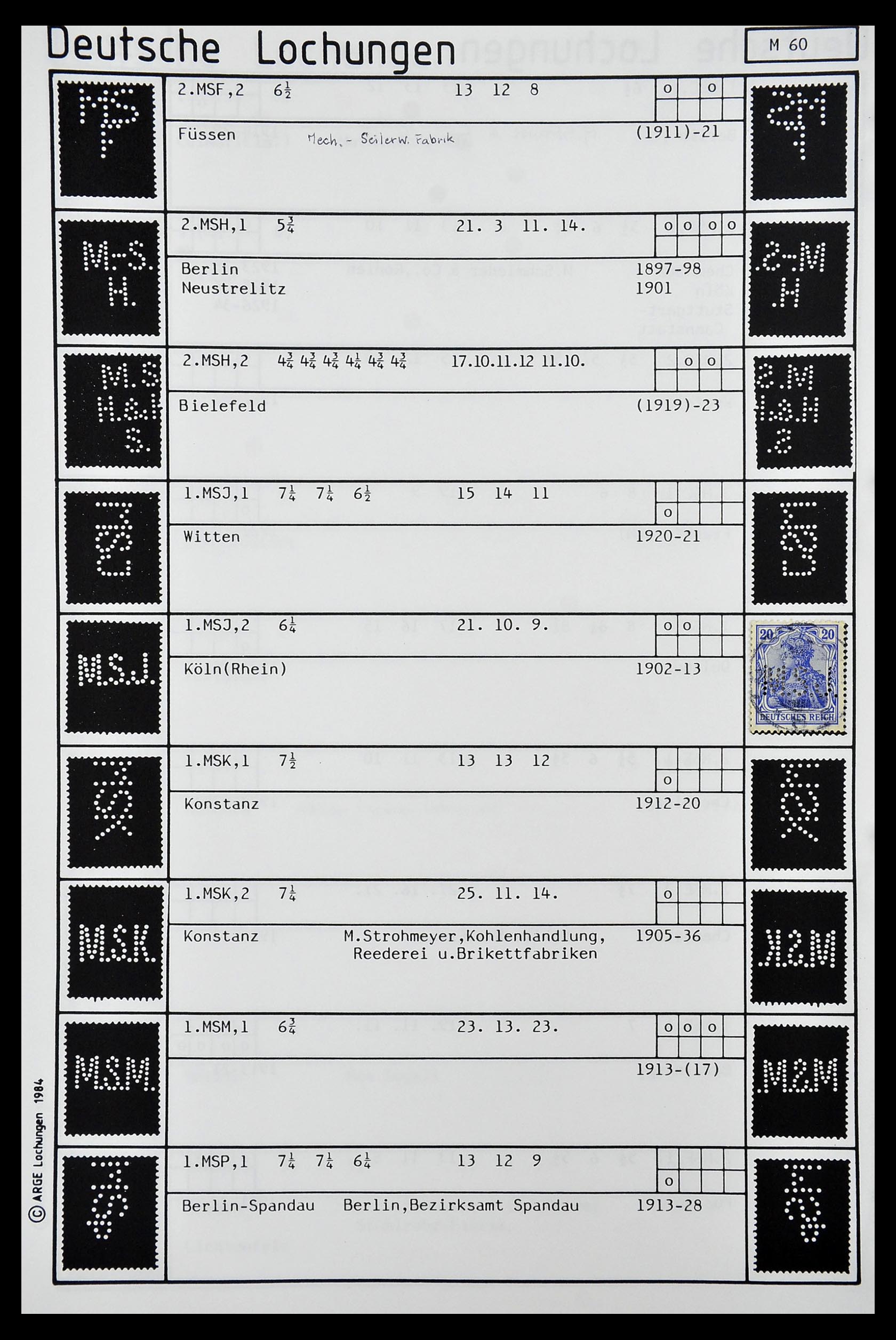 34485 304 - Postzegelverzameling 34485 Duitsland perfins 1890-1960.