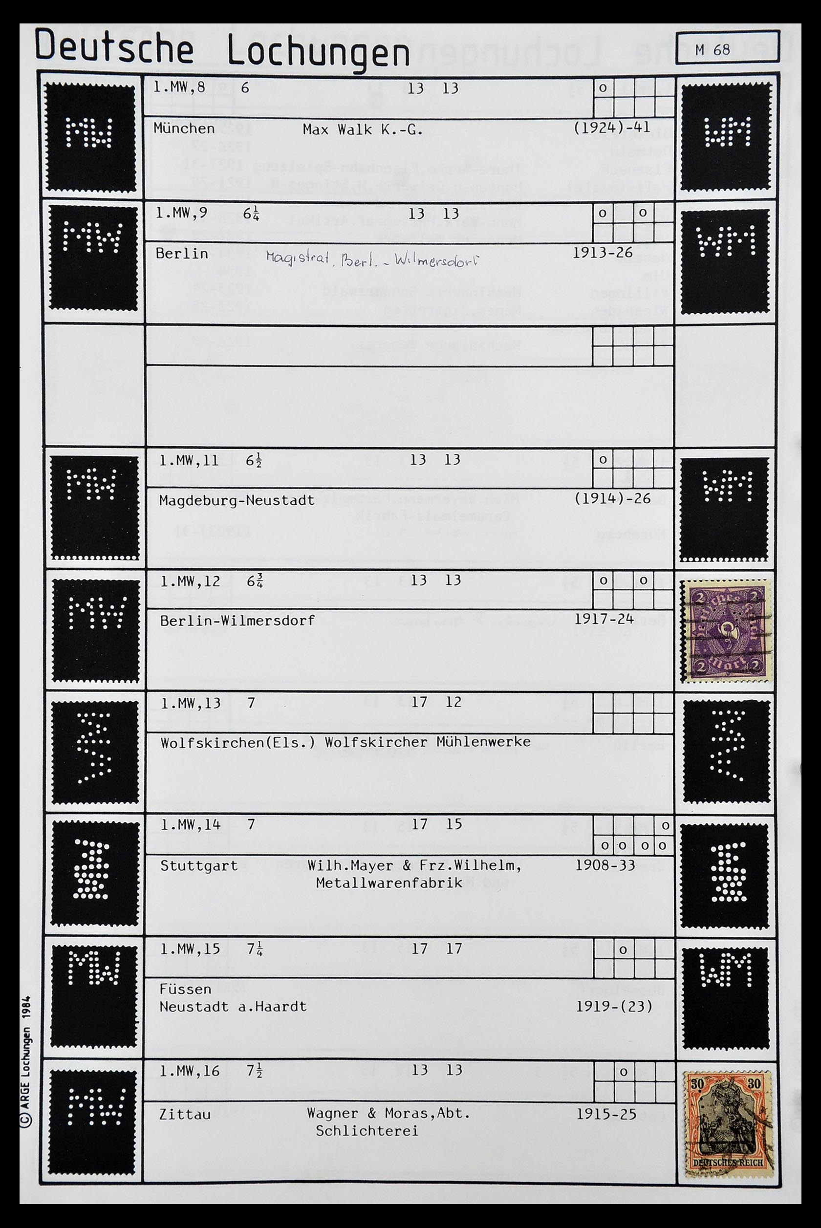 34485 312 - Postzegelverzameling 34485 Duitsland perfins 1890-1960.