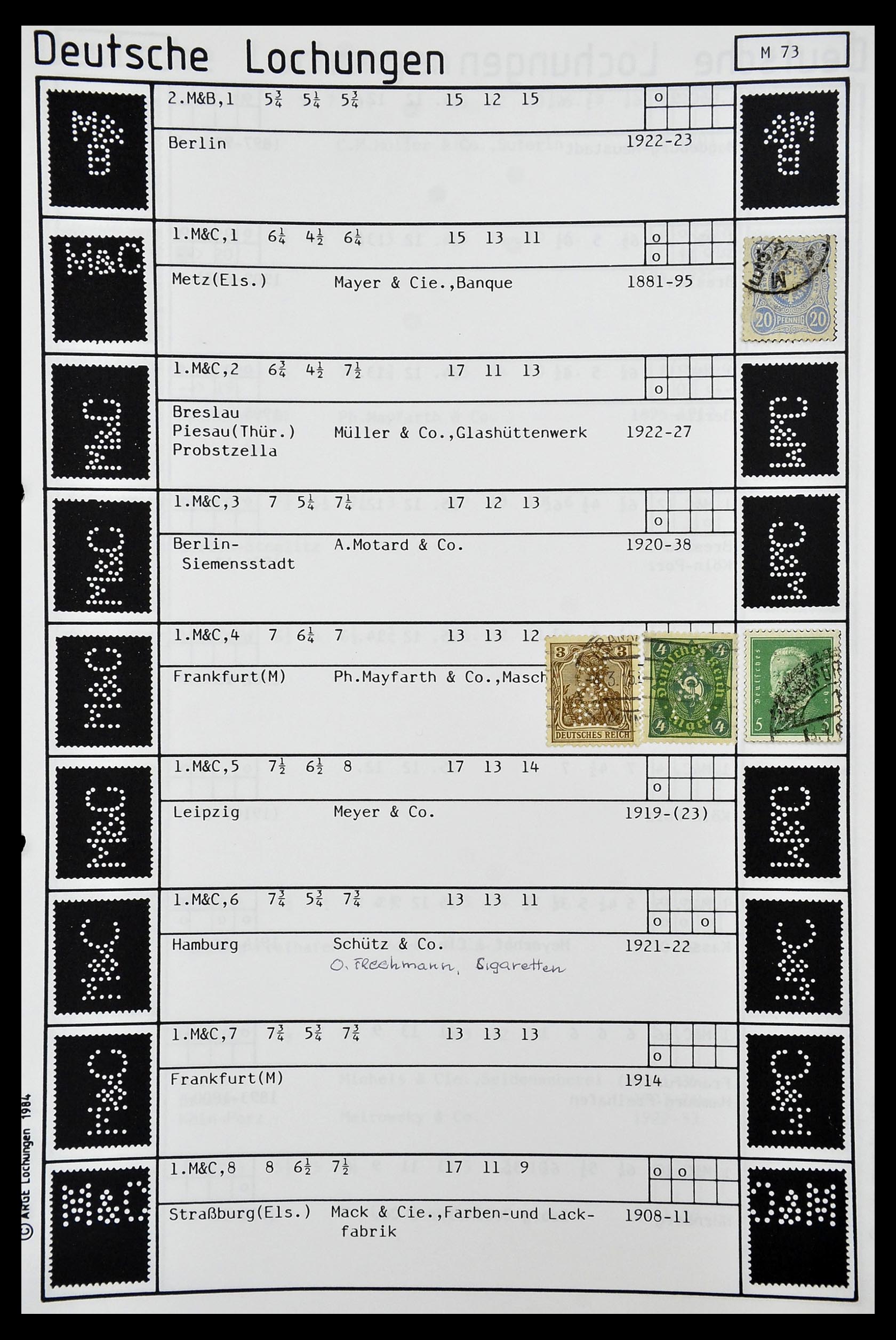 34485 318 - Postzegelverzameling 34485 Duitsland perfins 1890-1960.