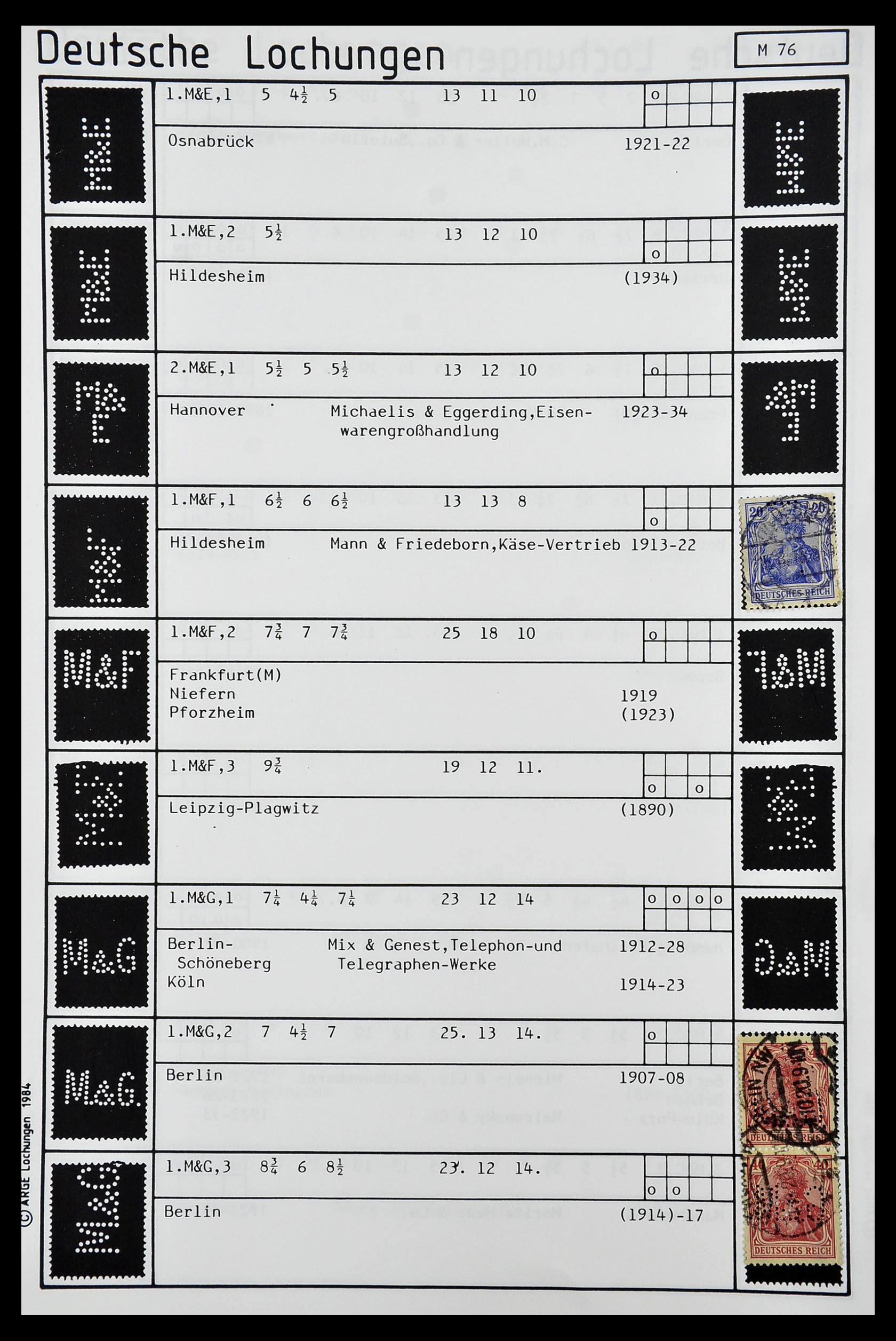 34485 321 - Postzegelverzameling 34485 Duitsland perfins 1890-1960.