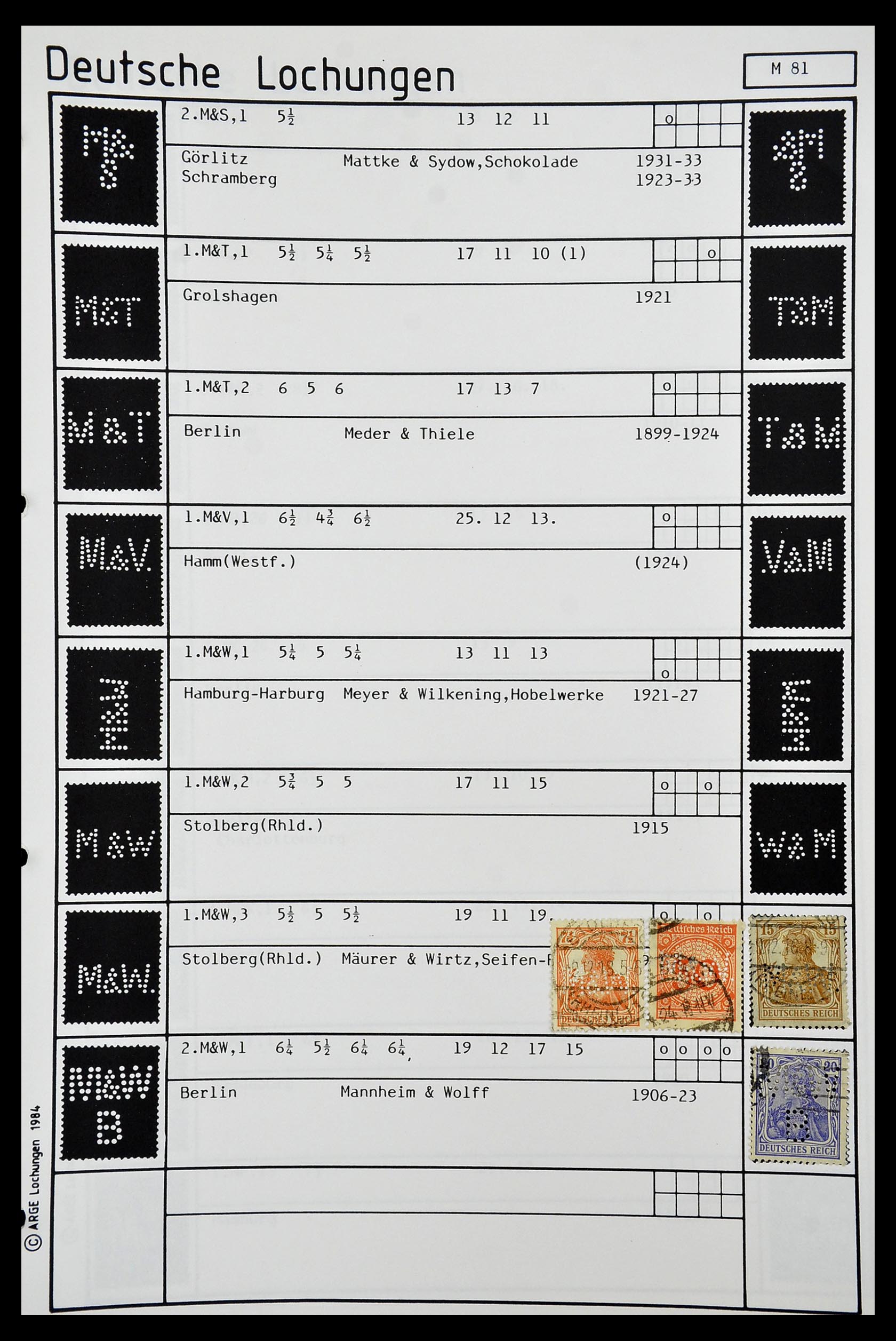 34485 326 - Postzegelverzameling 34485 Duitsland perfins 1890-1960.