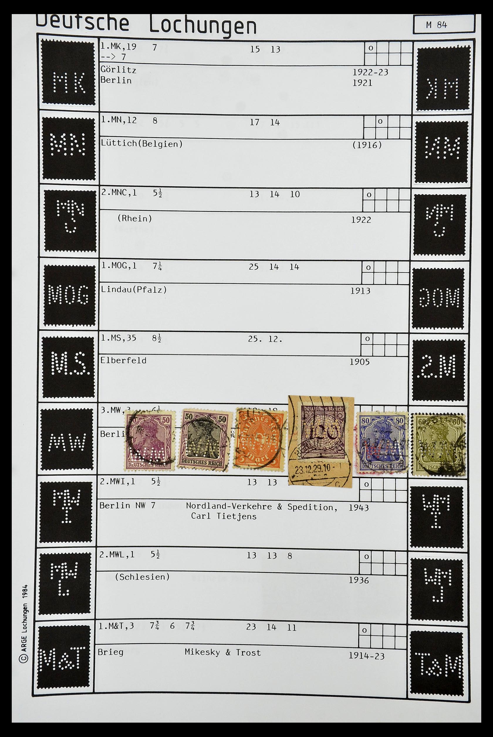 34485 328 - Postzegelverzameling 34485 Duitsland perfins 1890-1960.