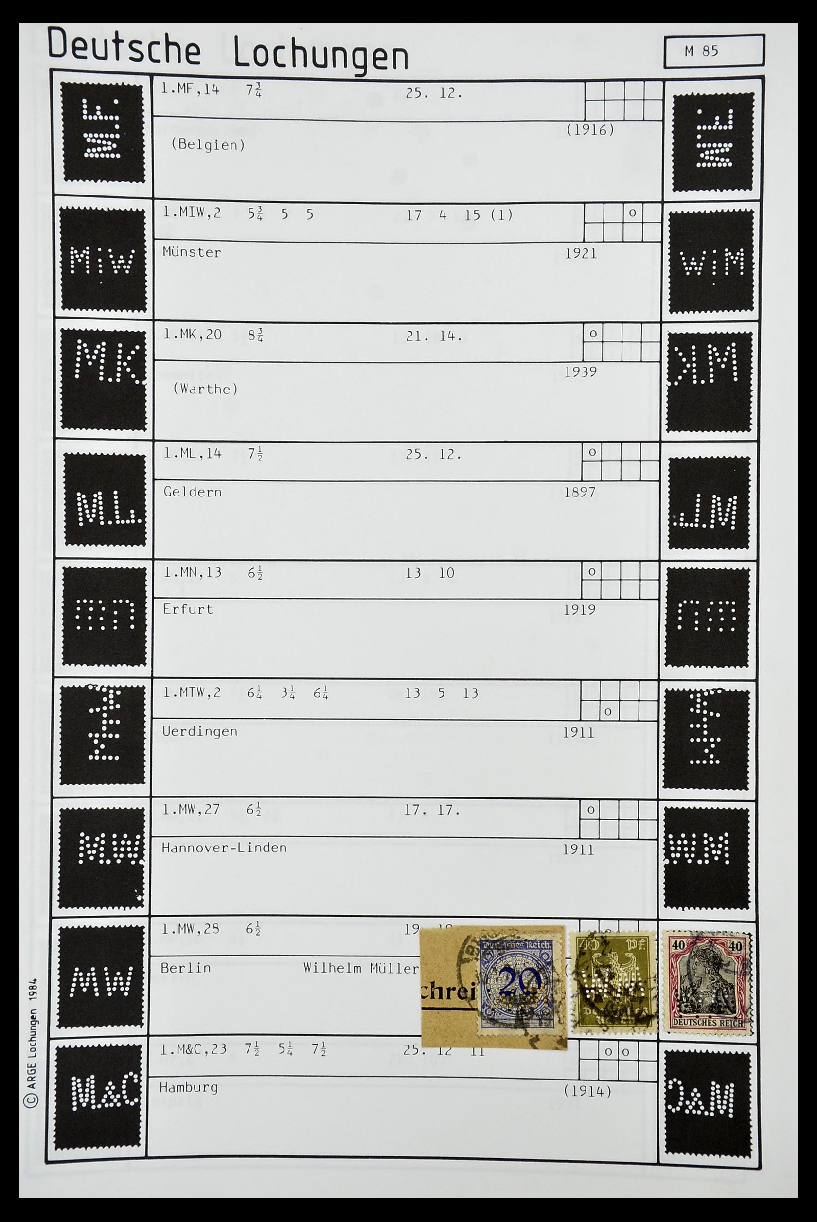 34485 329 - Postzegelverzameling 34485 Duitsland perfins 1890-1960.