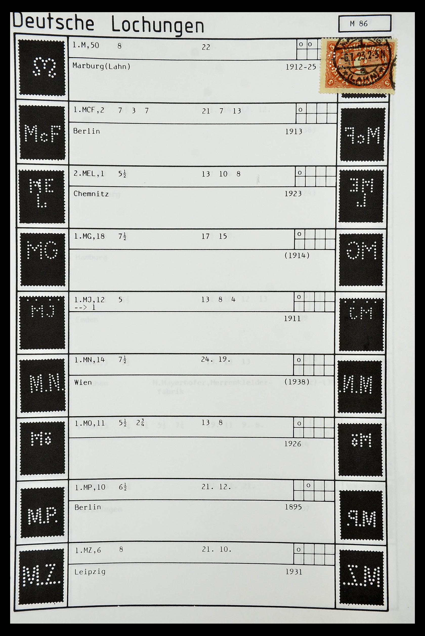 34485 330 - Postzegelverzameling 34485 Duitsland perfins 1890-1960.