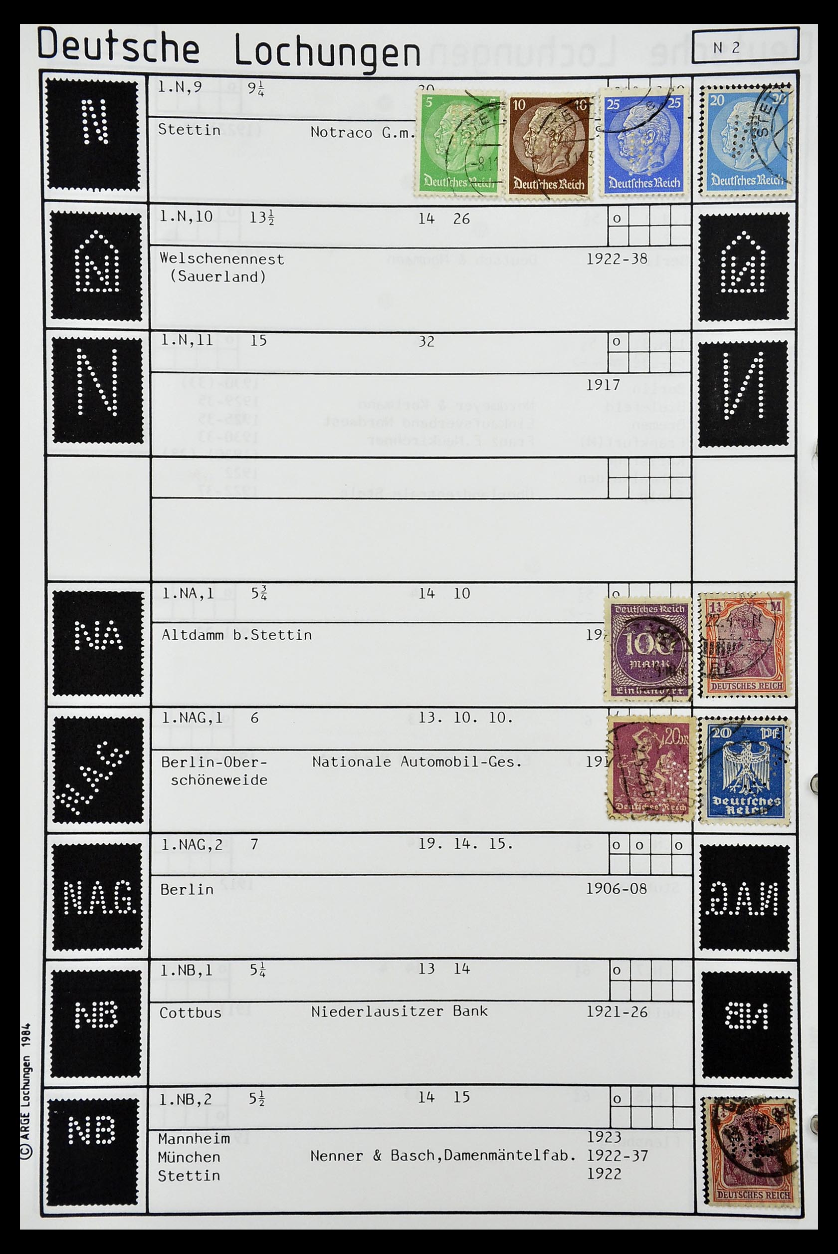 34485 333 - Postzegelverzameling 34485 Duitsland perfins 1890-1960.