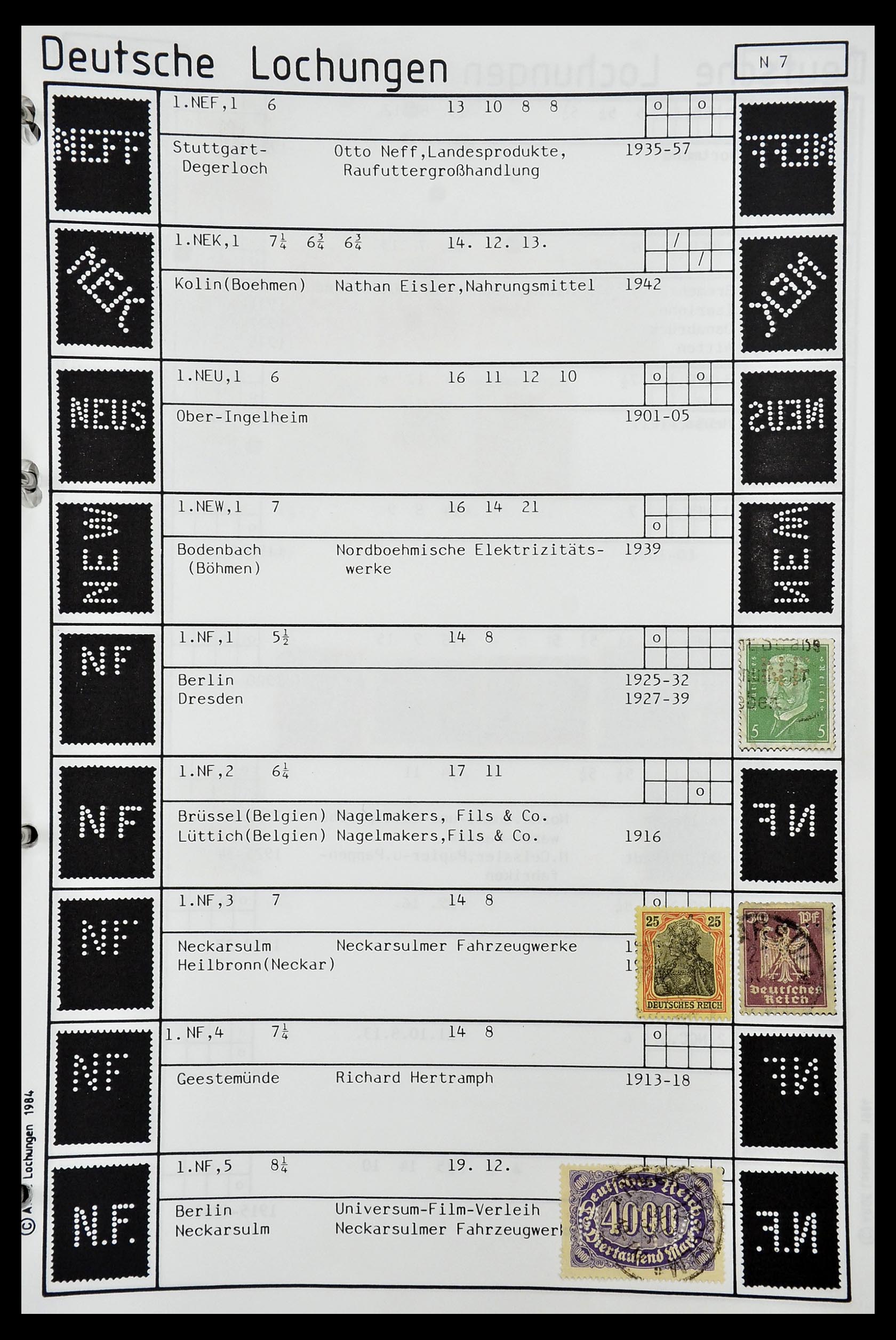 34485 338 - Postzegelverzameling 34485 Duitsland perfins 1890-1960.