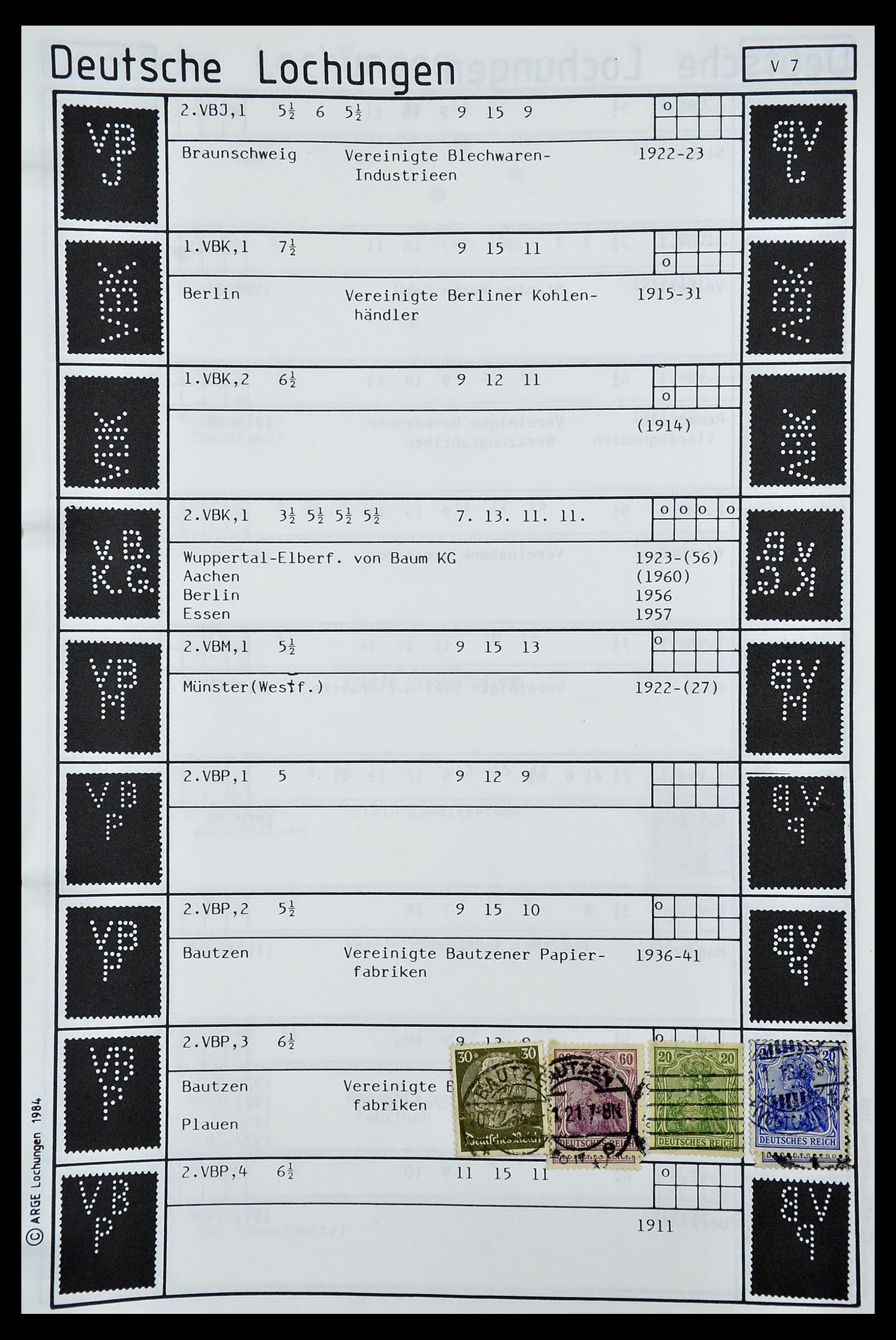 34485 430 - Postzegelverzameling 34485 Duitsland perfins 1890-1960.