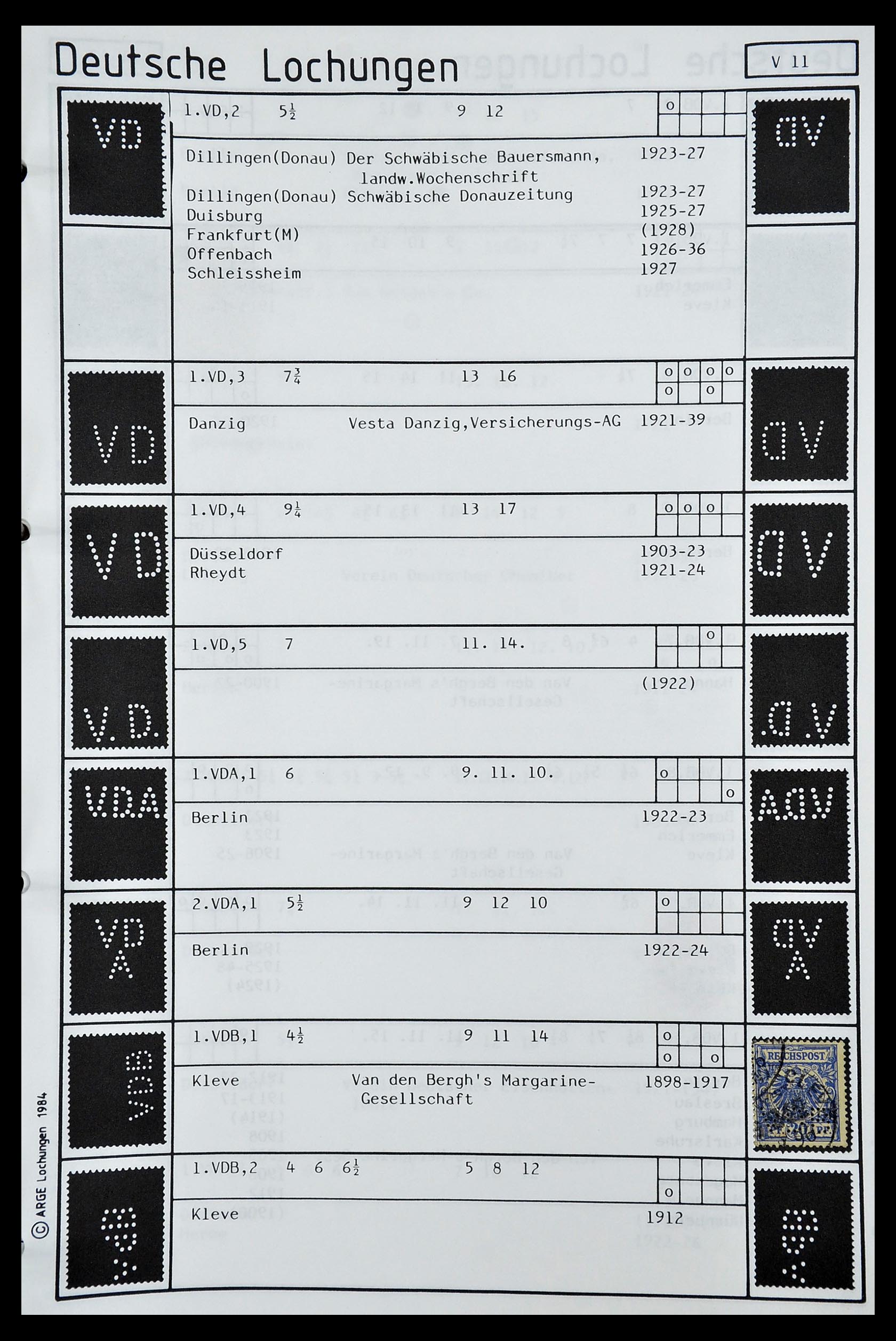 34485 434 - Postzegelverzameling 34485 Duitsland perfins 1890-1960.