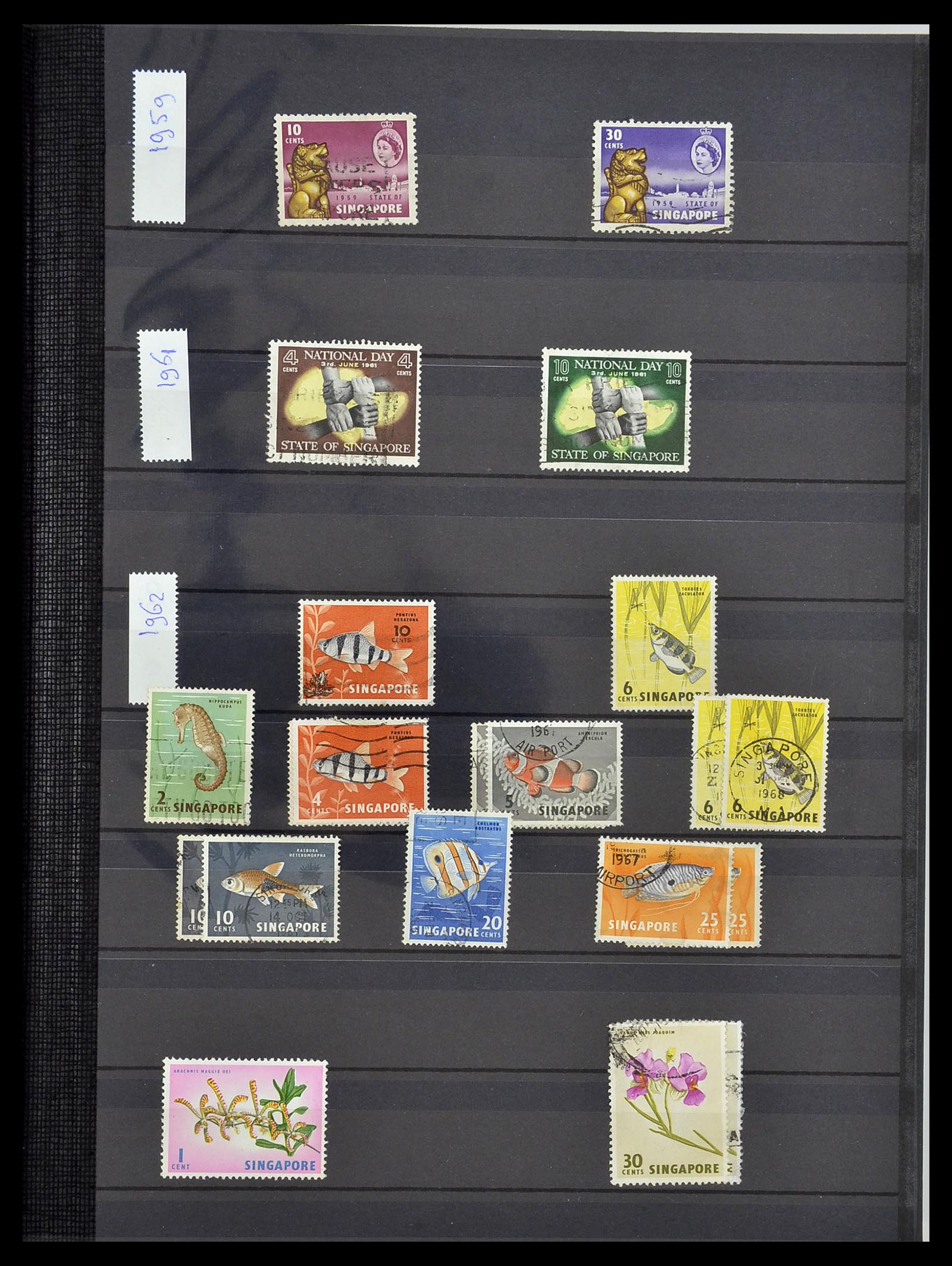 34514 187 - Postzegelverzameling 34514 Maleisië en Singapore 1945-2008.