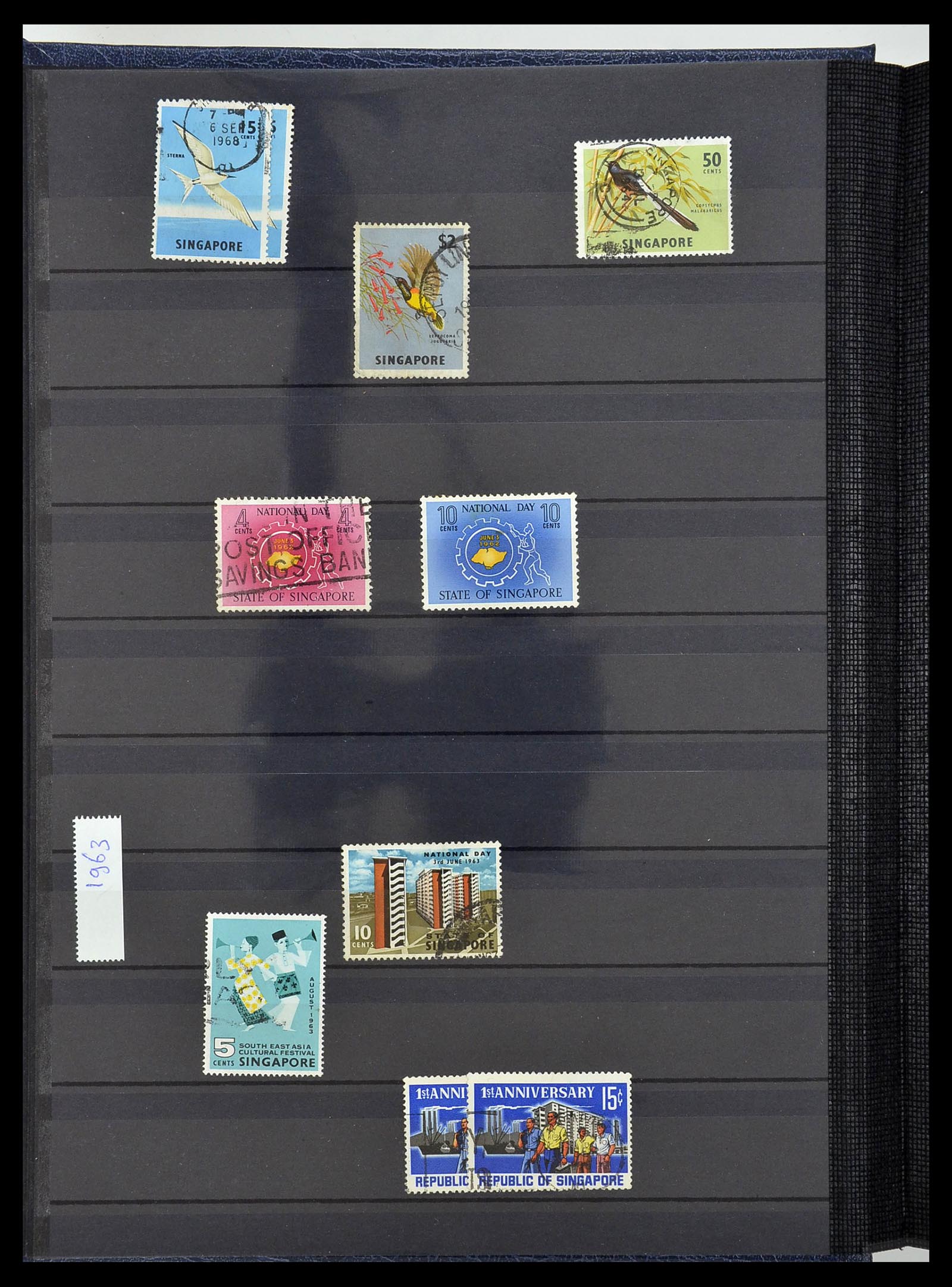 34514 188 - Postzegelverzameling 34514 Maleisië en Singapore 1945-2008.
