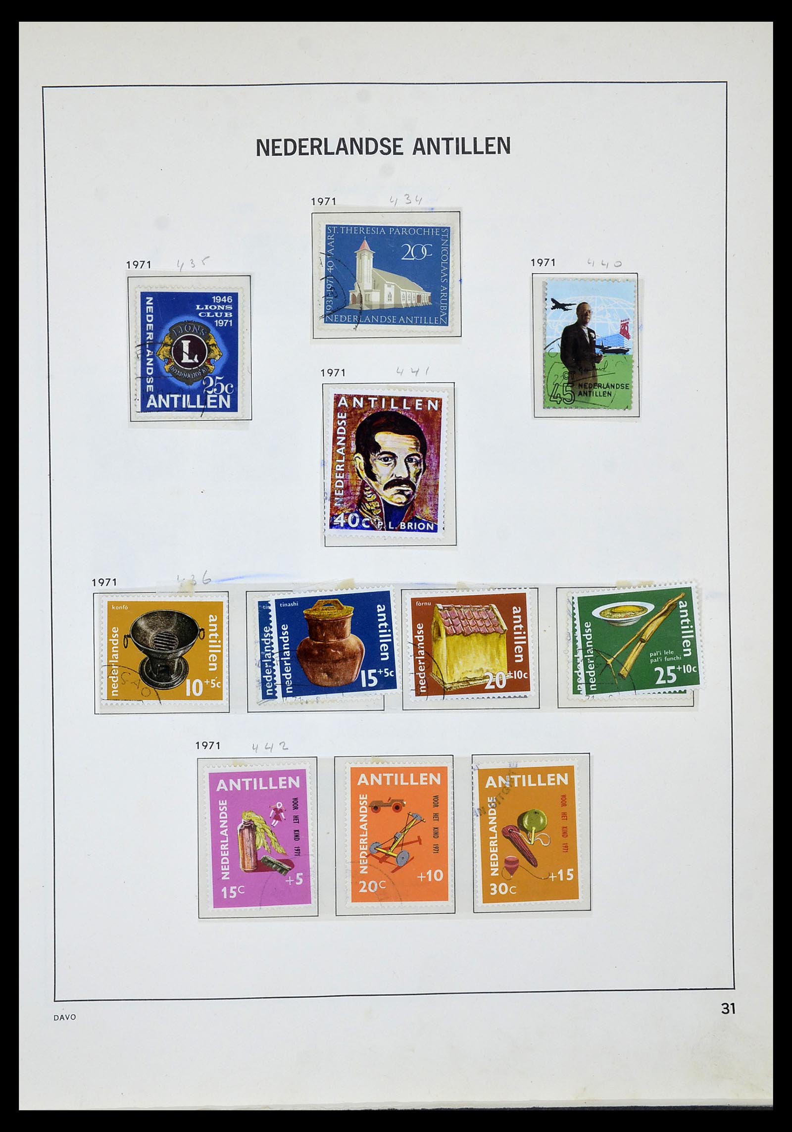 34520 072 - Postzegelverzameling 34520 Overzeese gebiedsdelen 1864-1975.