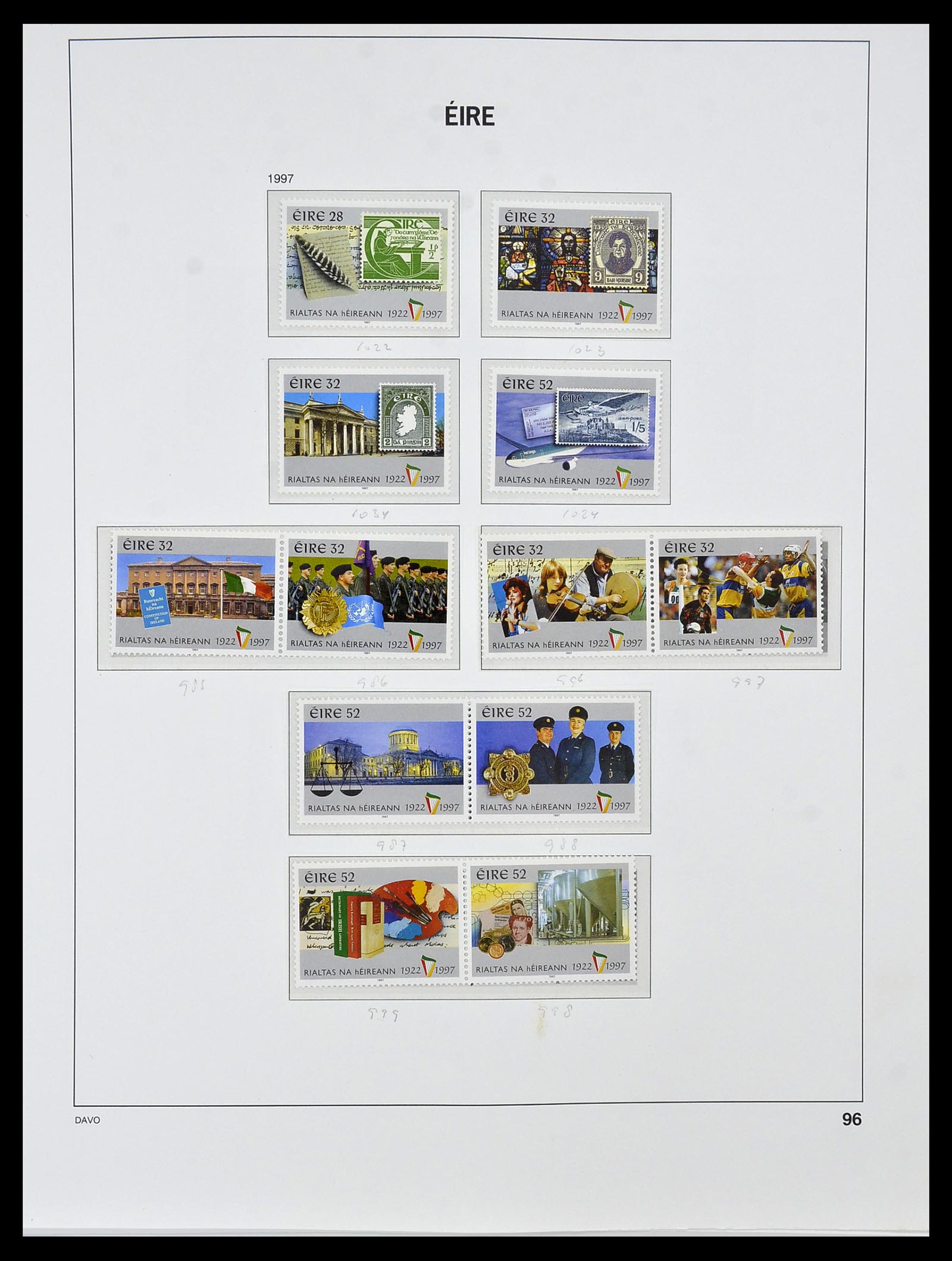 34536 109 - Postzegelverzameling 34536 Ierland 1922-2001.