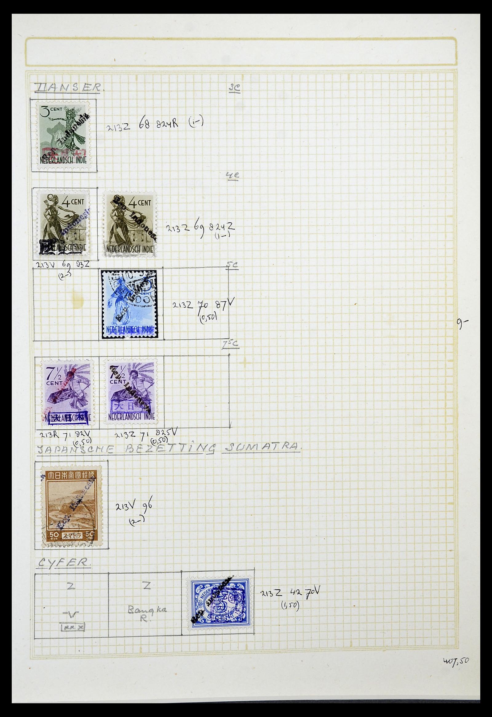 34545 104 - Stamp Collection 34545 Japanese Occupation of the Dutch East Indies and 