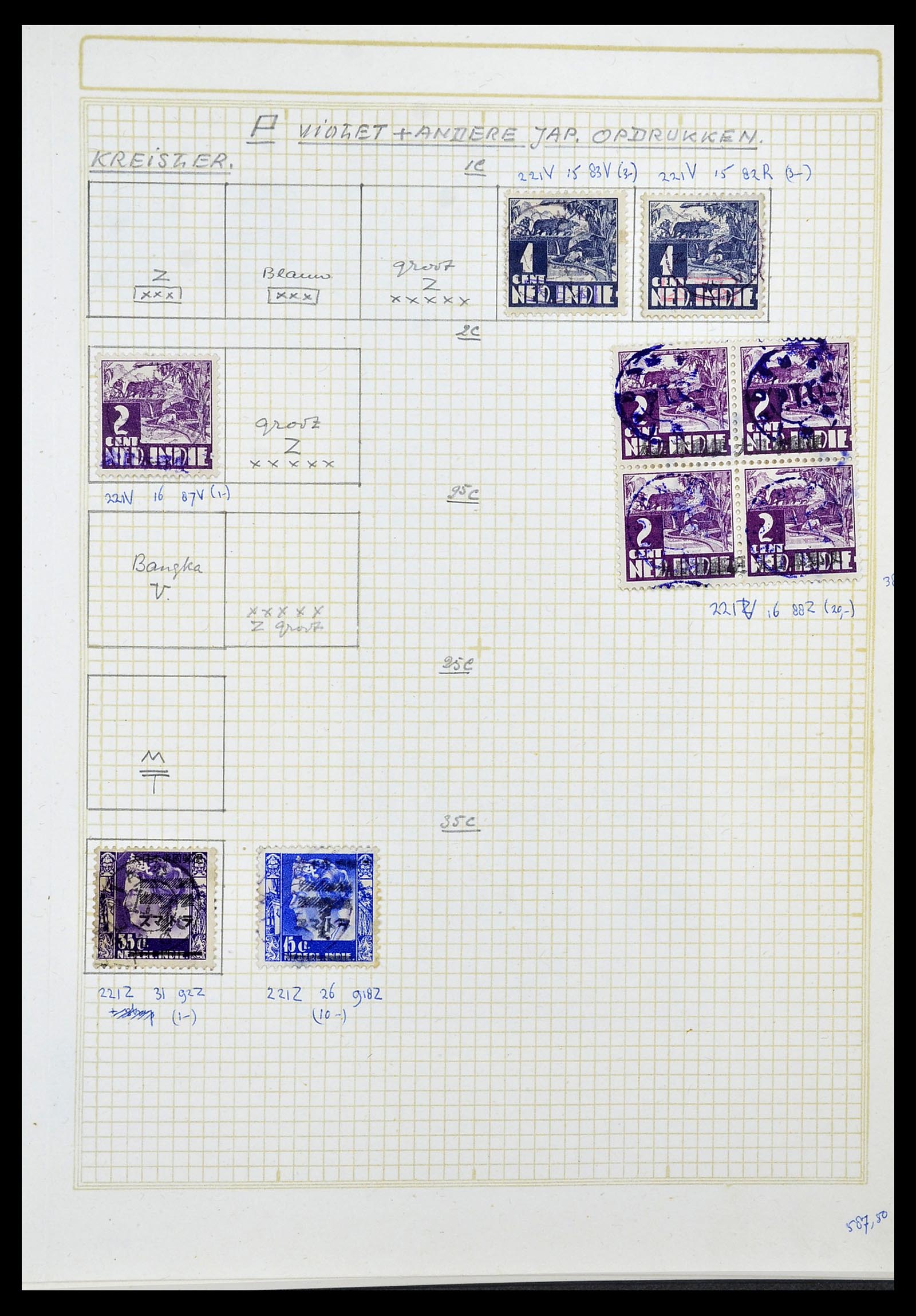34545 112 - Stamp Collection 34545 Japanese Occupation of the Dutch East Indies and 