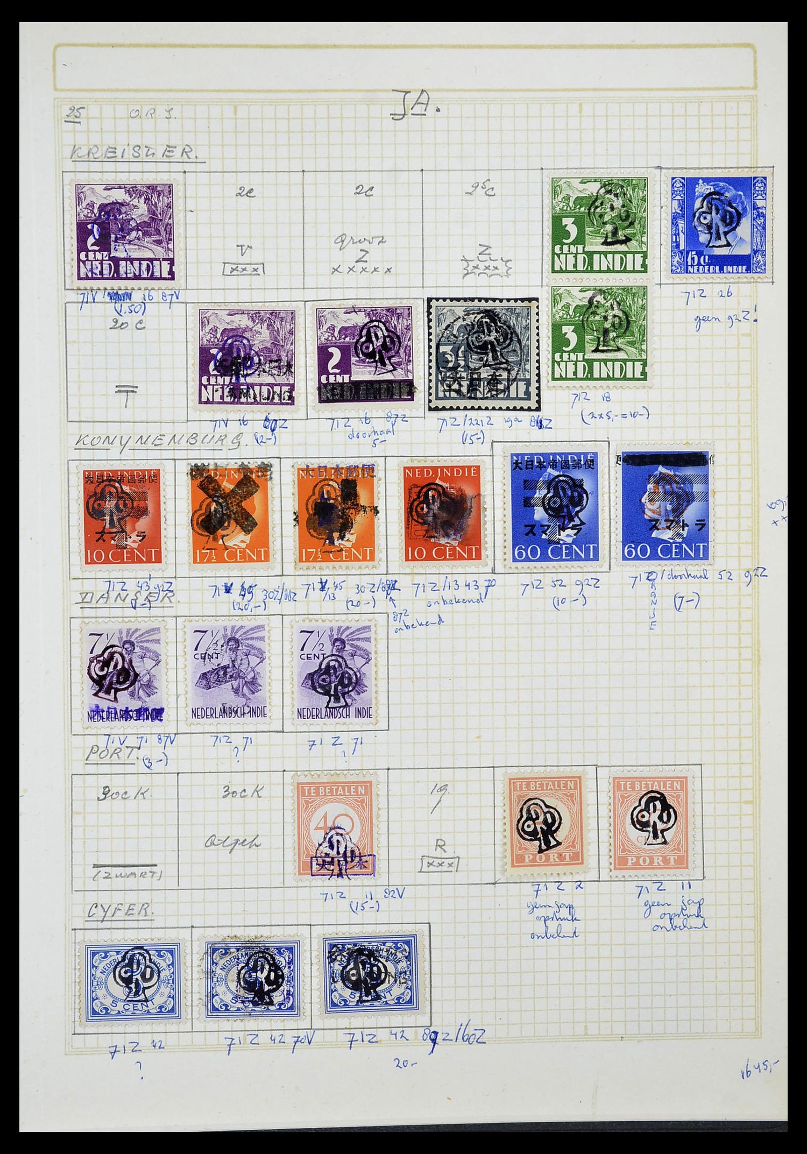 34545 125 - Stamp Collection 34545 Japanese Occupation of the Dutch East Indies and 