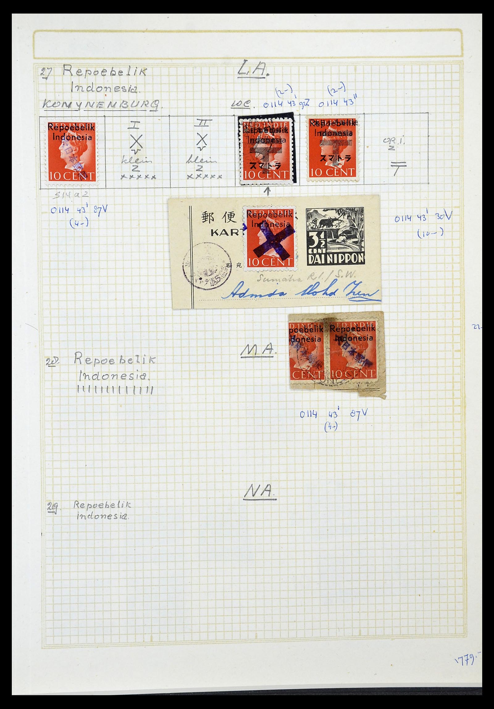 34545 127 - Stamp Collection 34545 Japanese Occupation of the Dutch East Indies and 