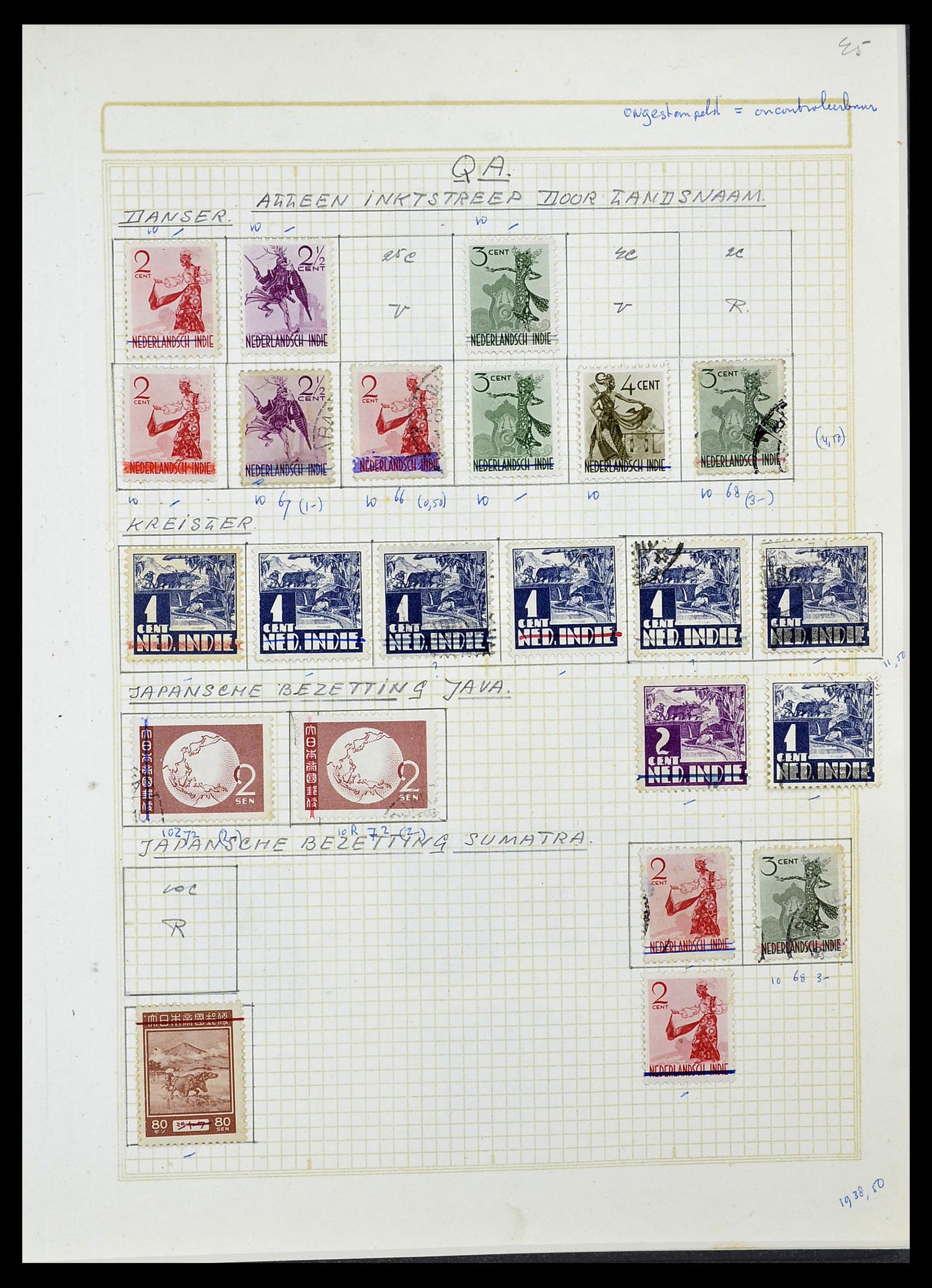 34545 129 - Stamp Collection 34545 Japanese Occupation of the Dutch East Indies and 