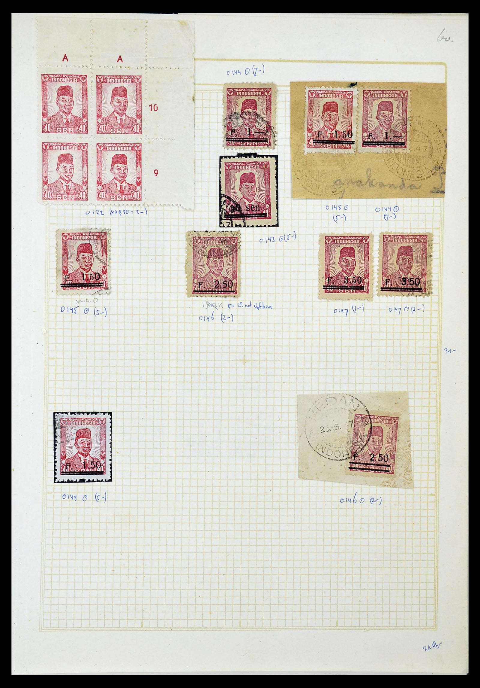 34545 133 - Stamp Collection 34545 Japanese Occupation of the Dutch East Indies and 