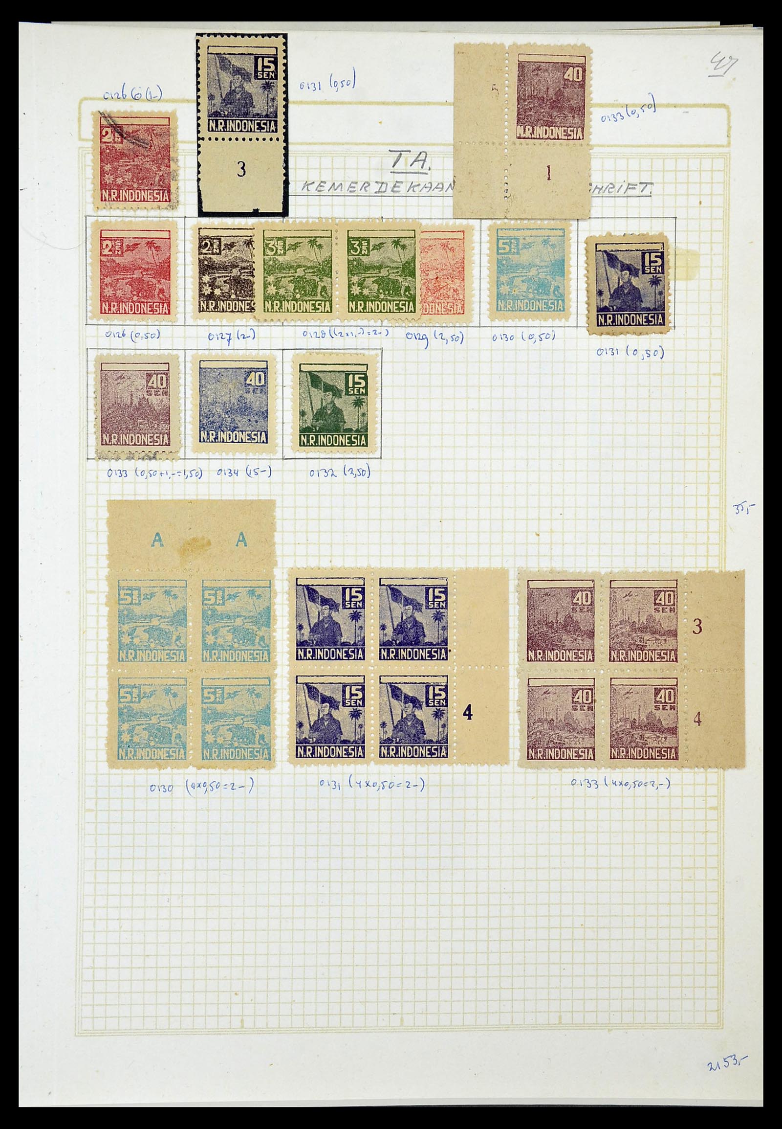 34545 134 - Stamp Collection 34545 Japanese Occupation of the Dutch East Indies and 