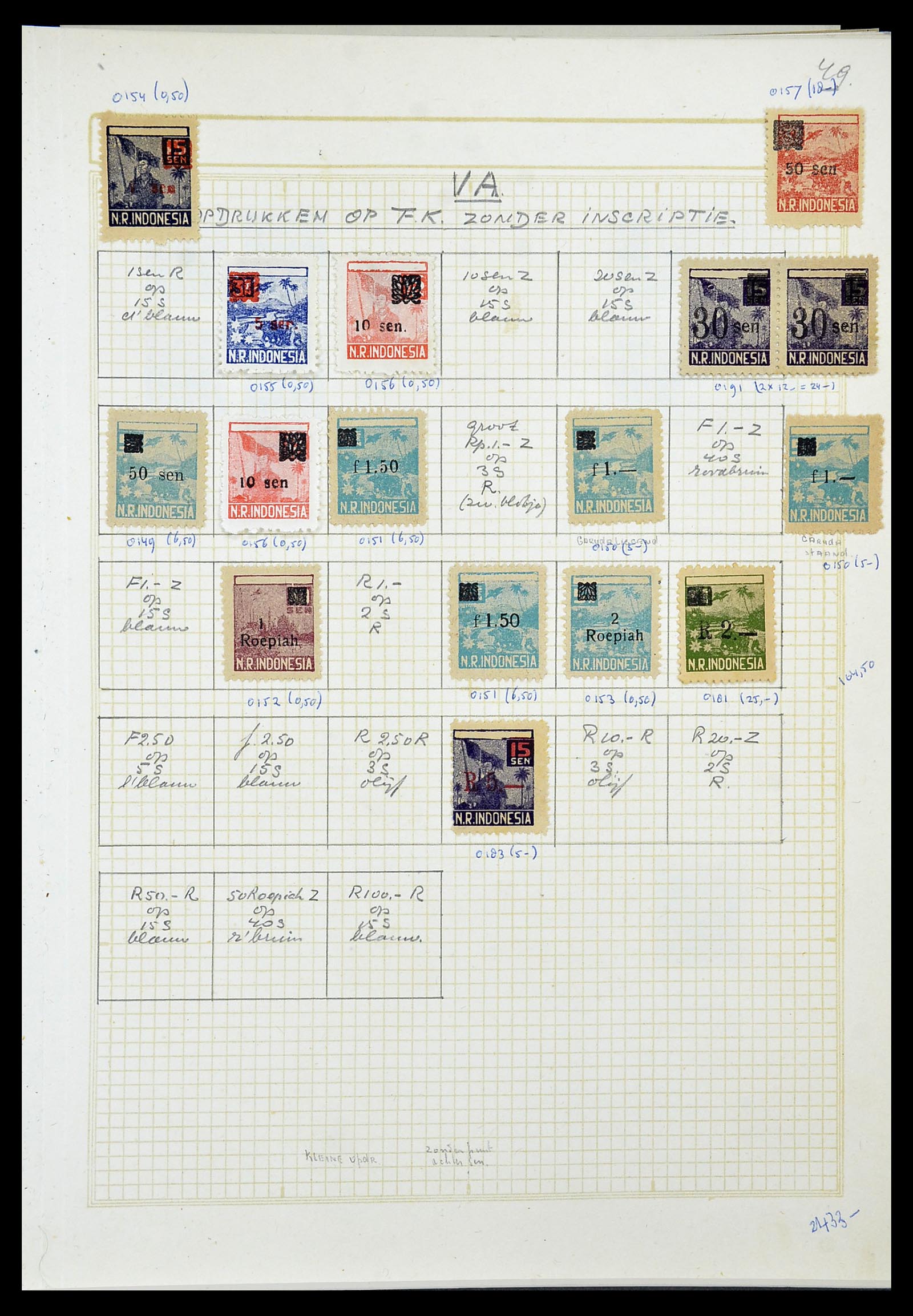34545 136 - Stamp Collection 34545 Japanese Occupation of the Dutch East Indies and 