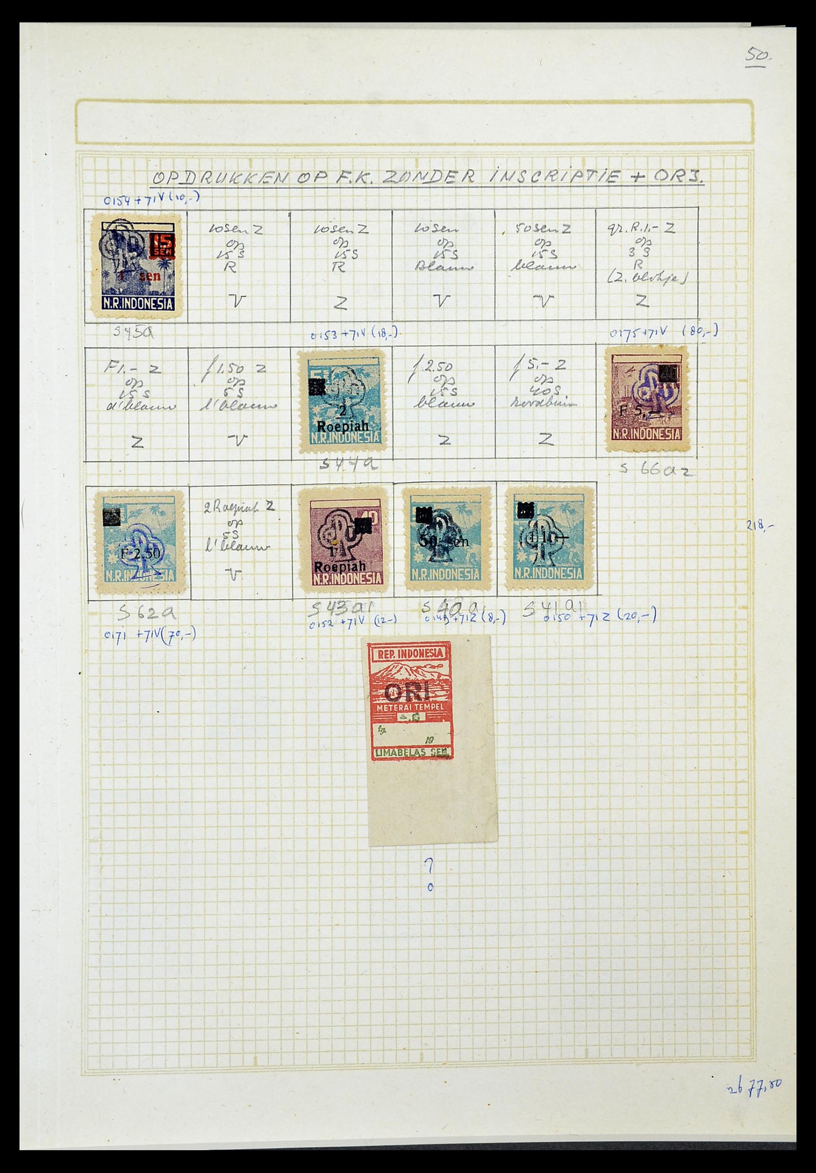 34545 138 - Stamp Collection 34545 Japanese Occupation of the Dutch East Indies and 