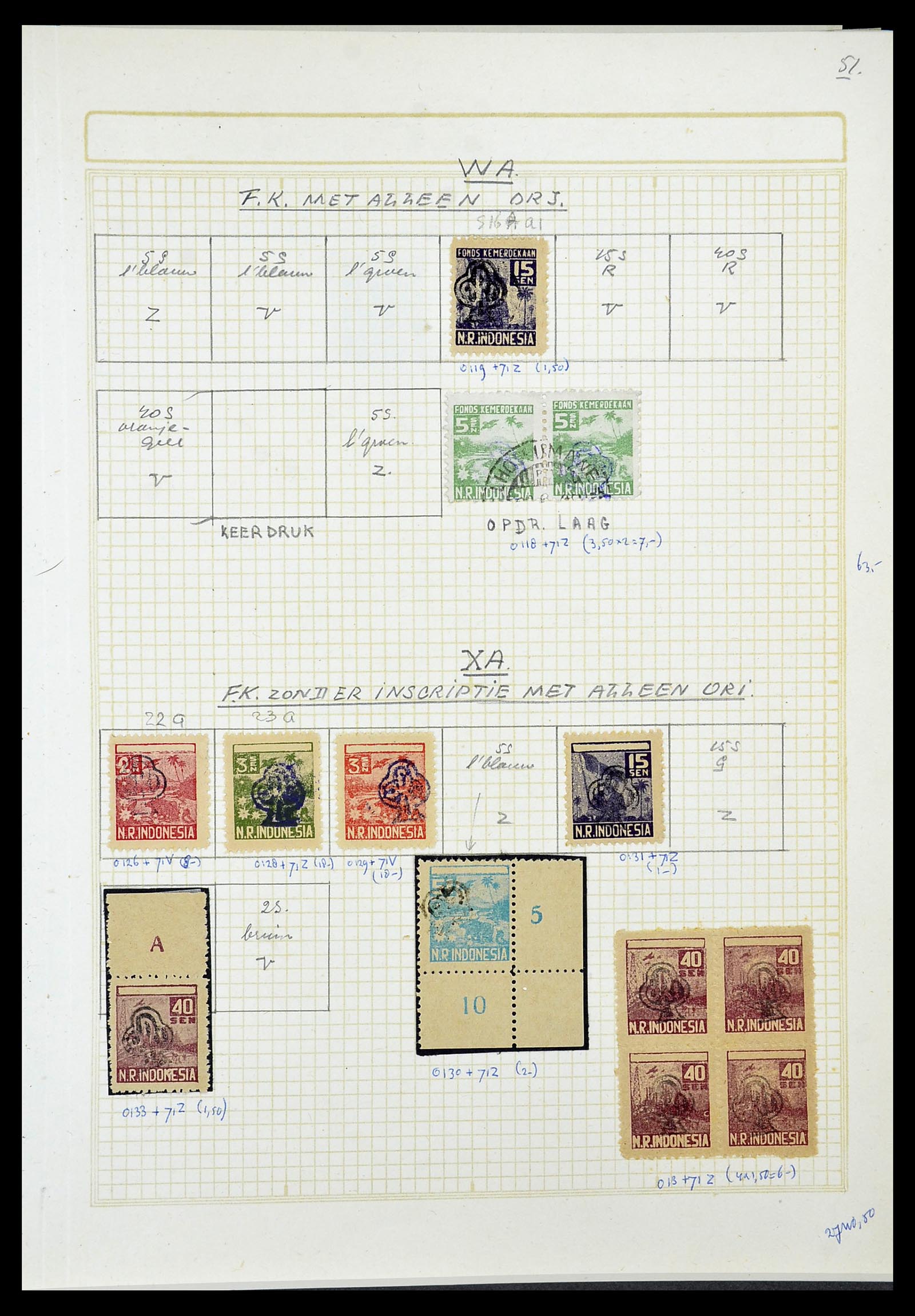34545 139 - Stamp Collection 34545 Japanese Occupation of the Dutch East Indies and 
