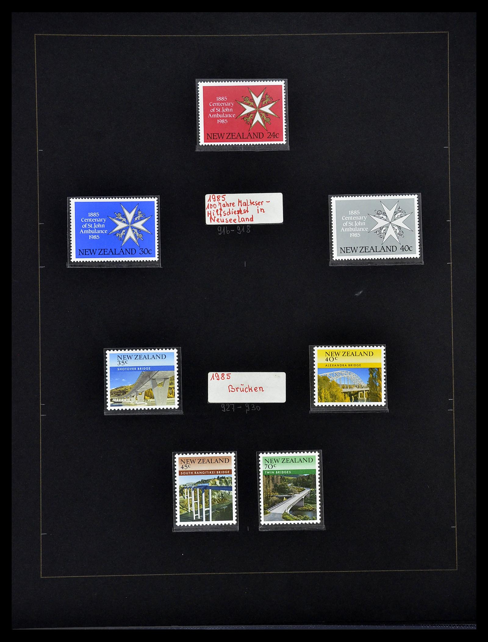 34560 284 - Postzegelverzameling 34560 Engelse gebieden in de stille Zuidzee 1840