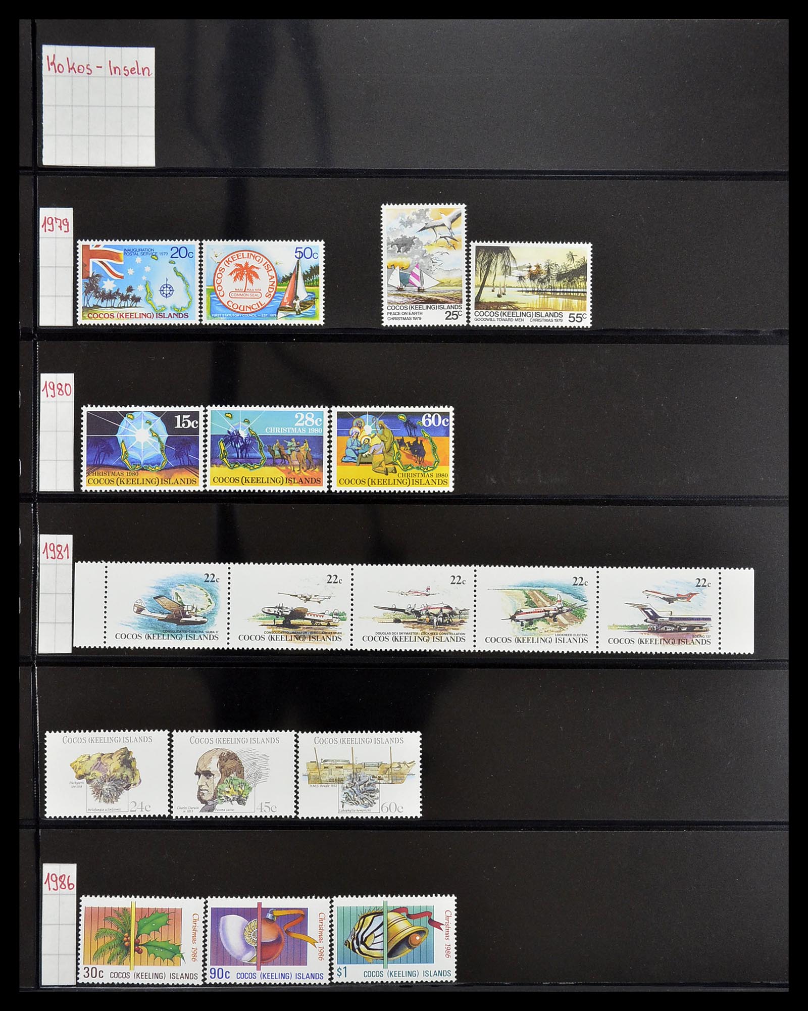 34560 361 - Postzegelverzameling 34560 Engelse gebieden in de stille Zuidzee 1840