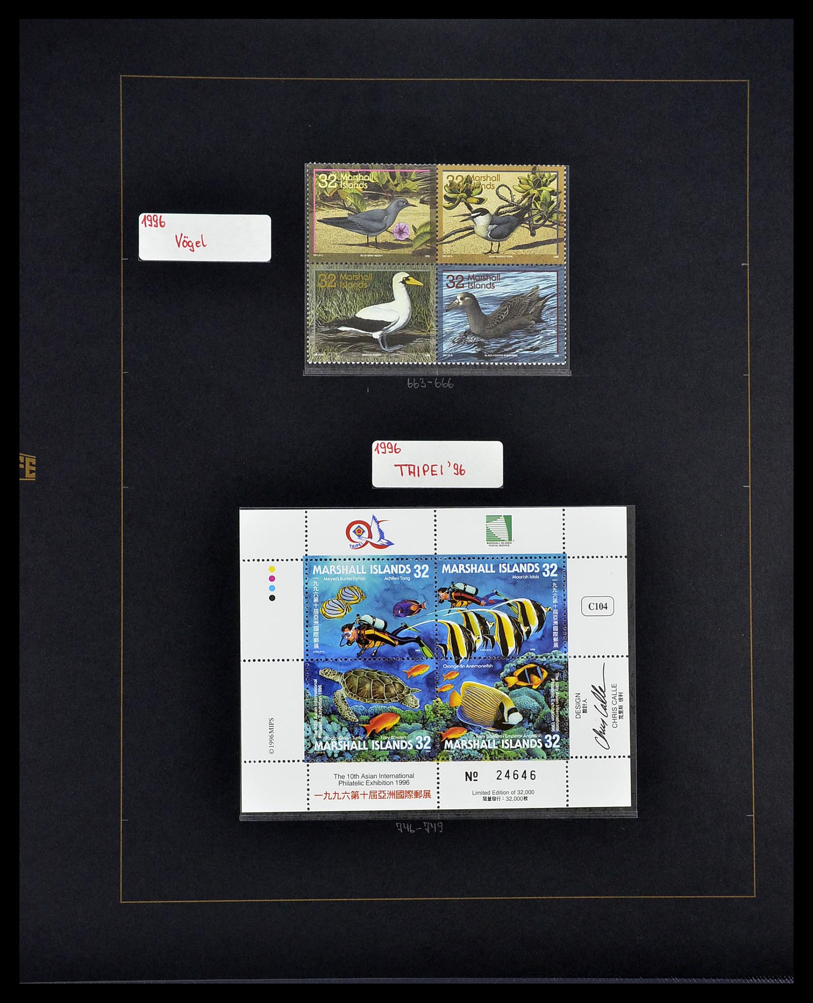 34560 381 - Postzegelverzameling 34560 Engelse gebieden in de stille Zuidzee 1840