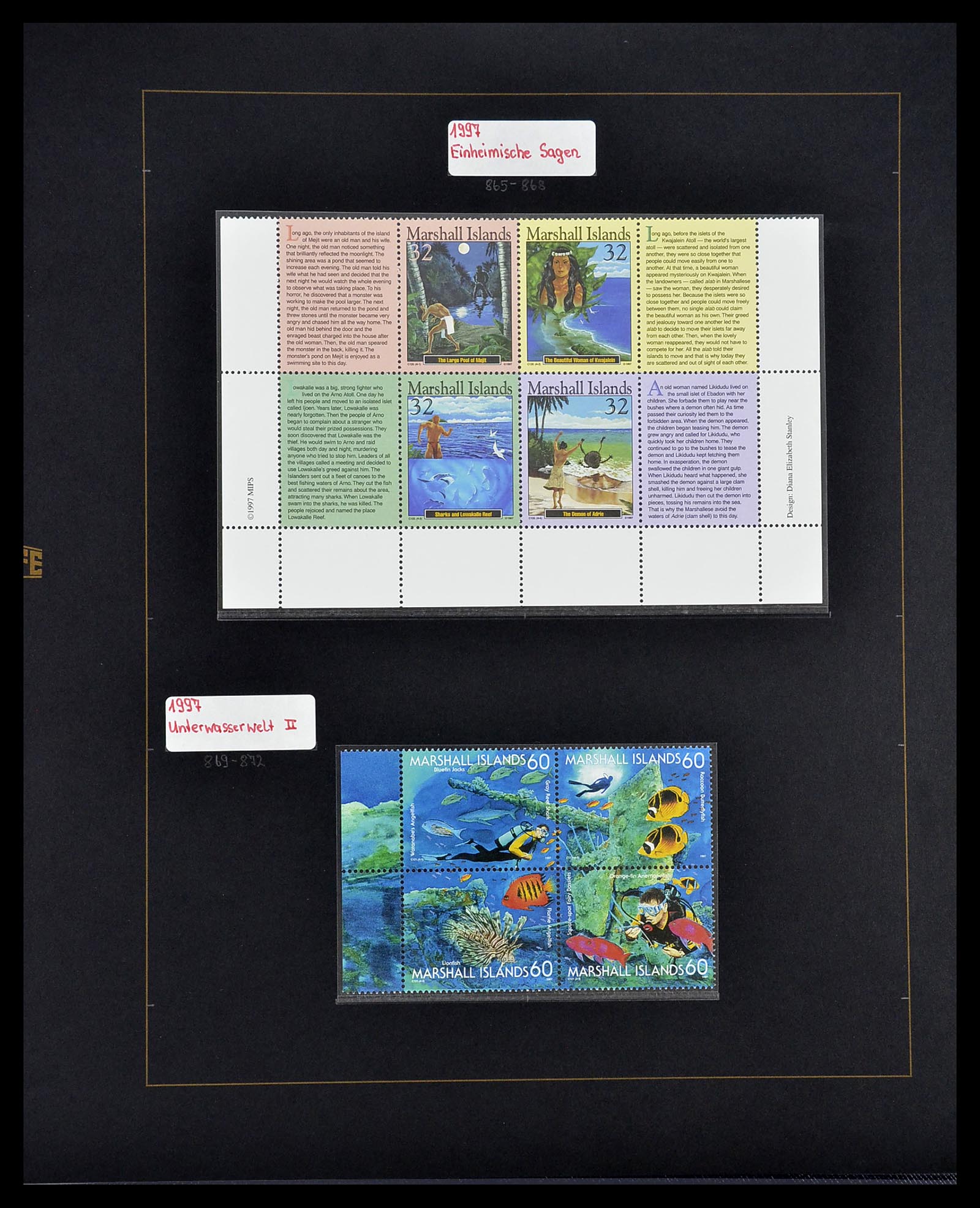 34560 383 - Postzegelverzameling 34560 Engelse gebieden in de stille Zuidzee 1840