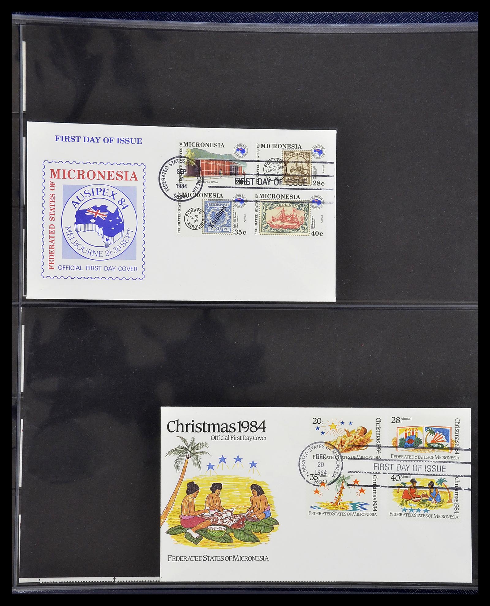 34560 398 - Postzegelverzameling 34560 Engelse gebieden in de stille Zuidzee 1840
