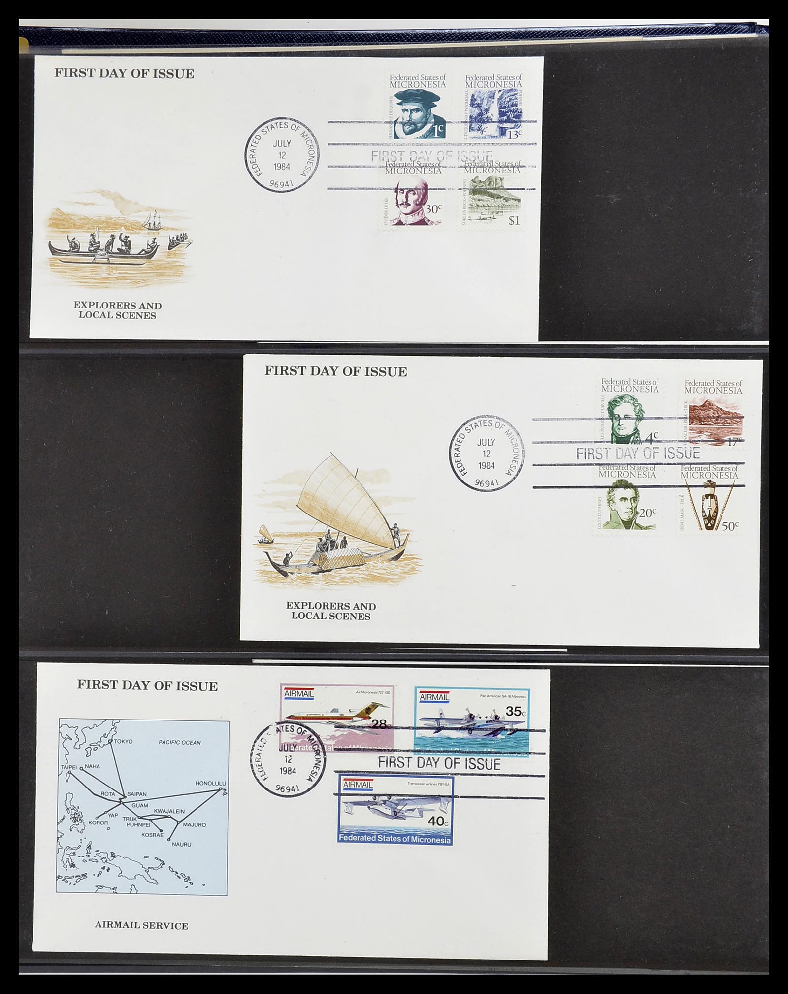 34560 399 - Postzegelverzameling 34560 Engelse gebieden in de stille Zuidzee 1840