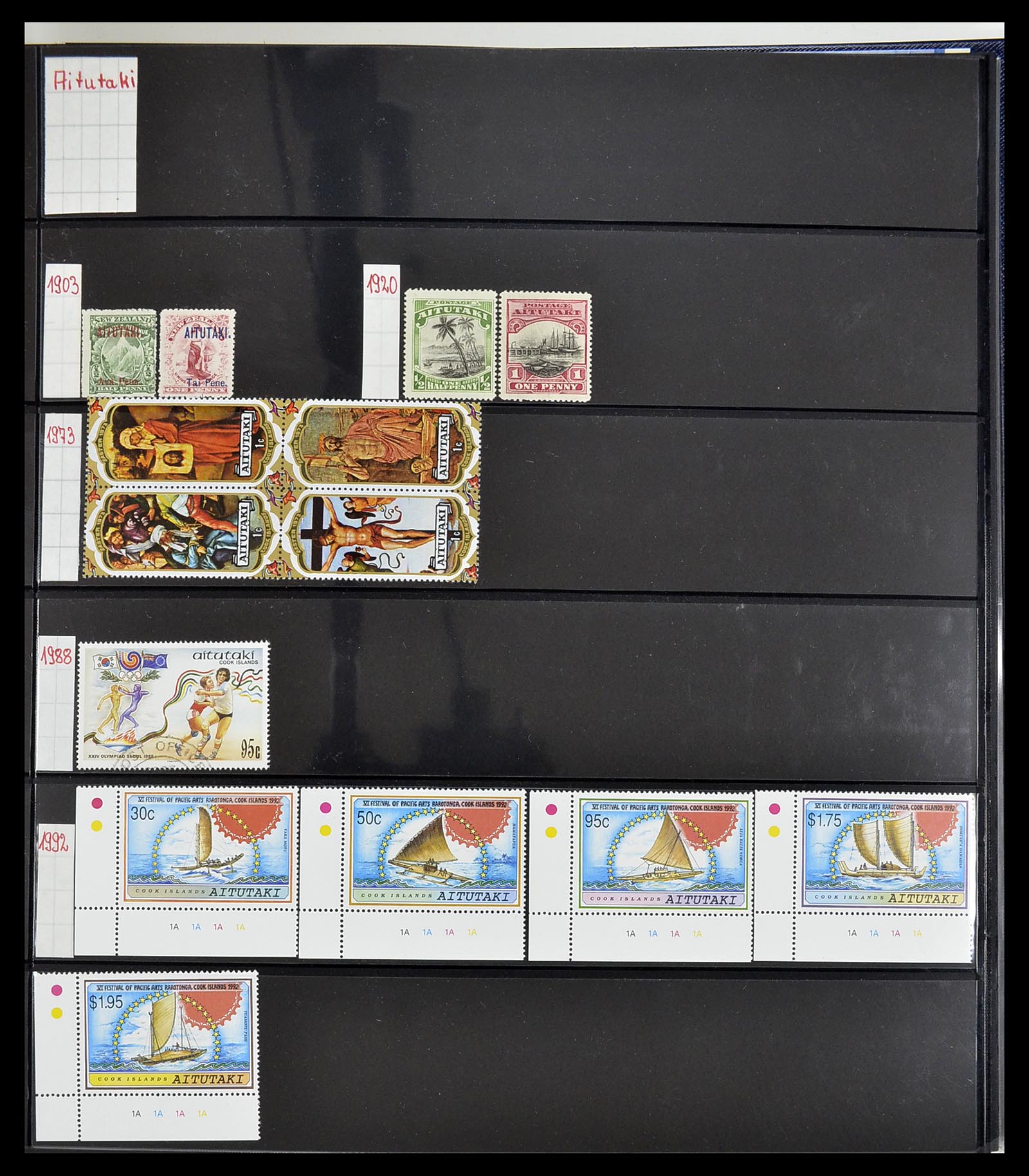 34560 408 - Postzegelverzameling 34560 Engelse gebieden in de stille Zuidzee 1840