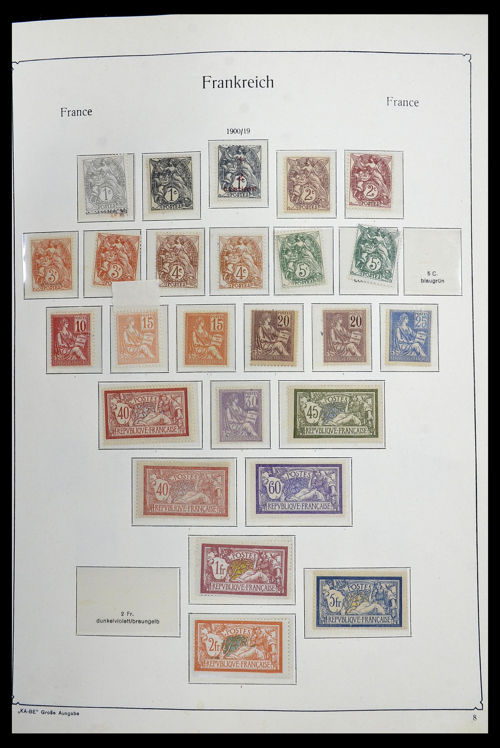 34580 001 - Postzegelverzameling 34580 Frankrijk 1900-1971.