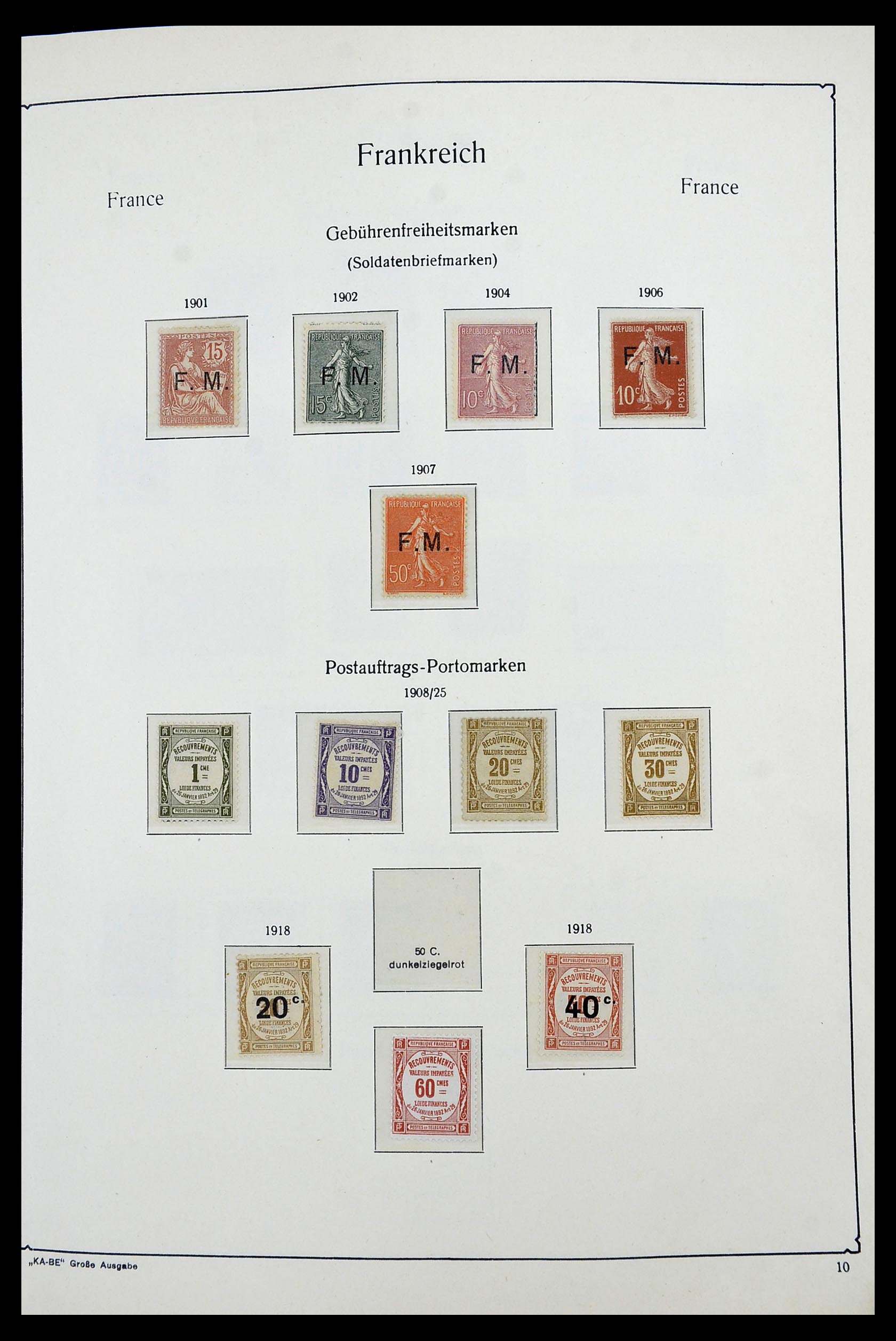 34580 003 - Postzegelverzameling 34580 Frankrijk 1900-1971.