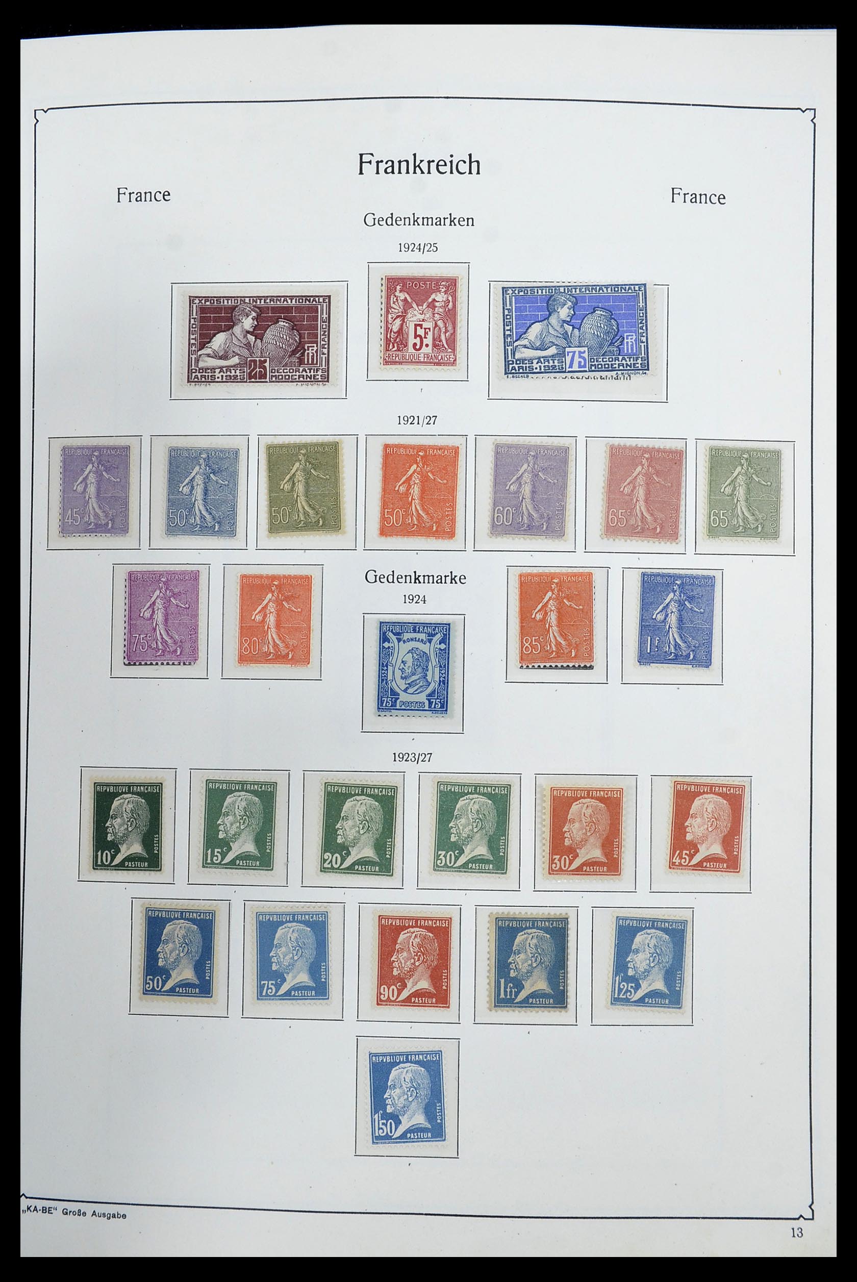 34580 007 - Postzegelverzameling 34580 Frankrijk 1900-1971.