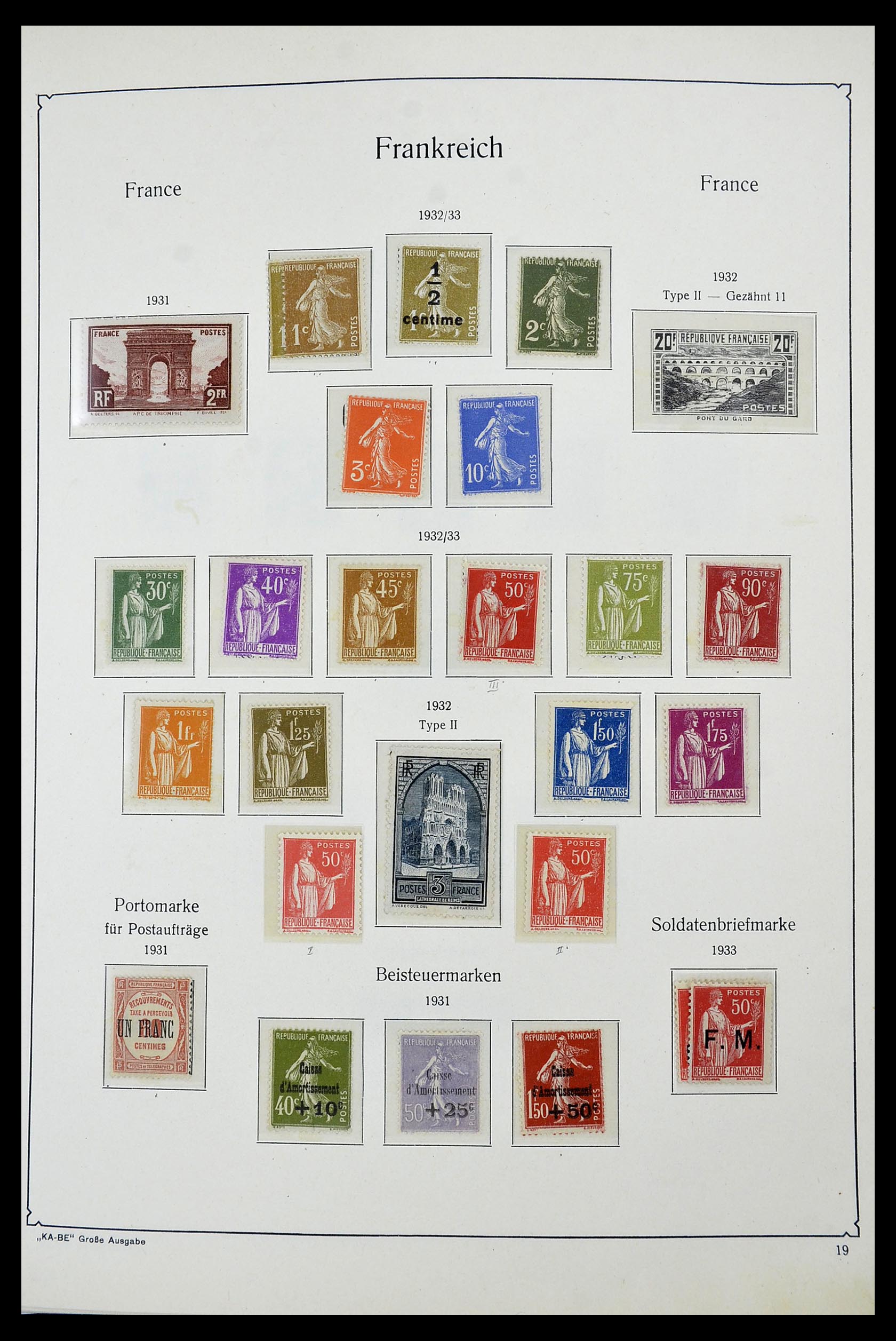 34580 016 - Postzegelverzameling 34580 Frankrijk 1900-1971.