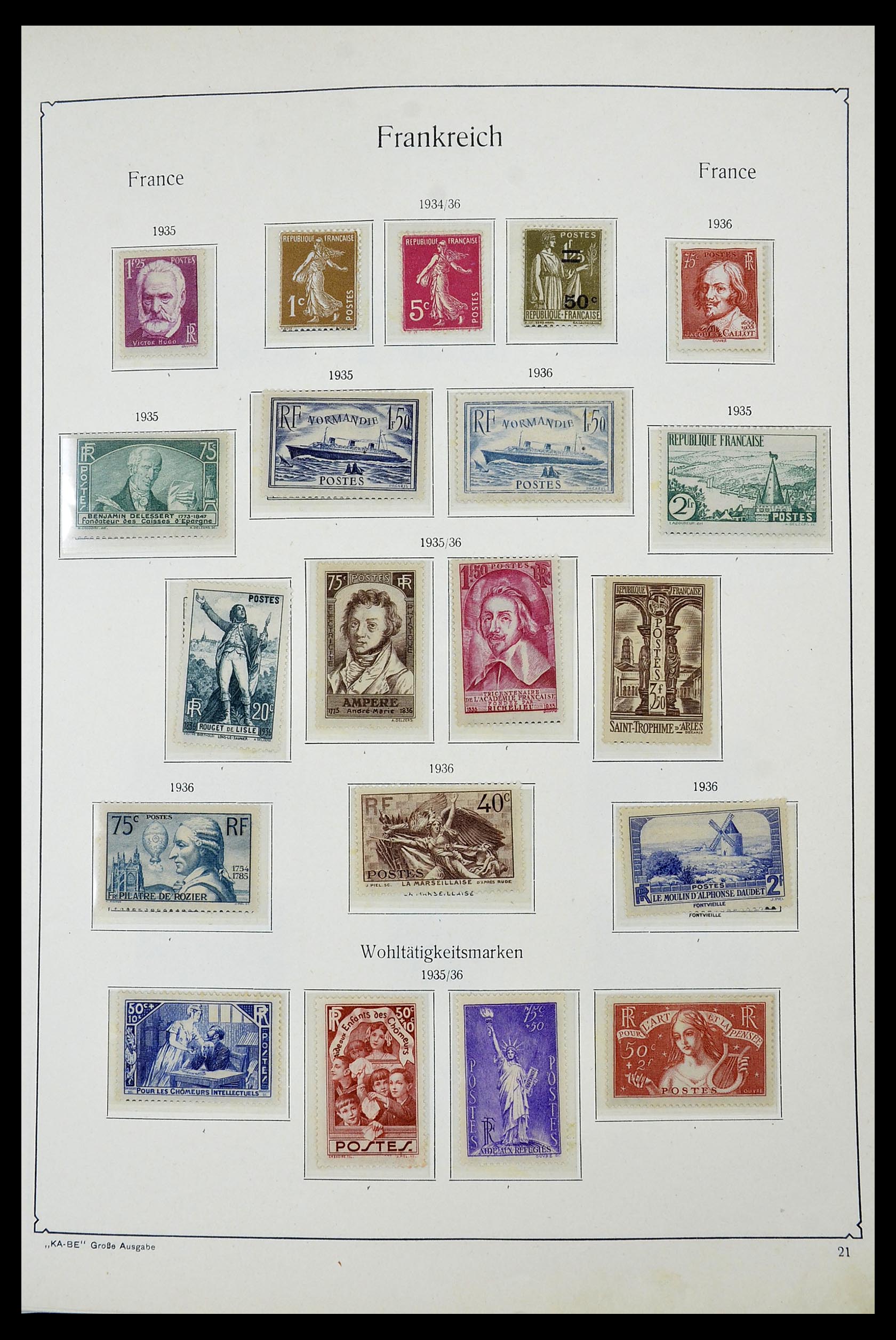 34580 018 - Postzegelverzameling 34580 Frankrijk 1900-1971.