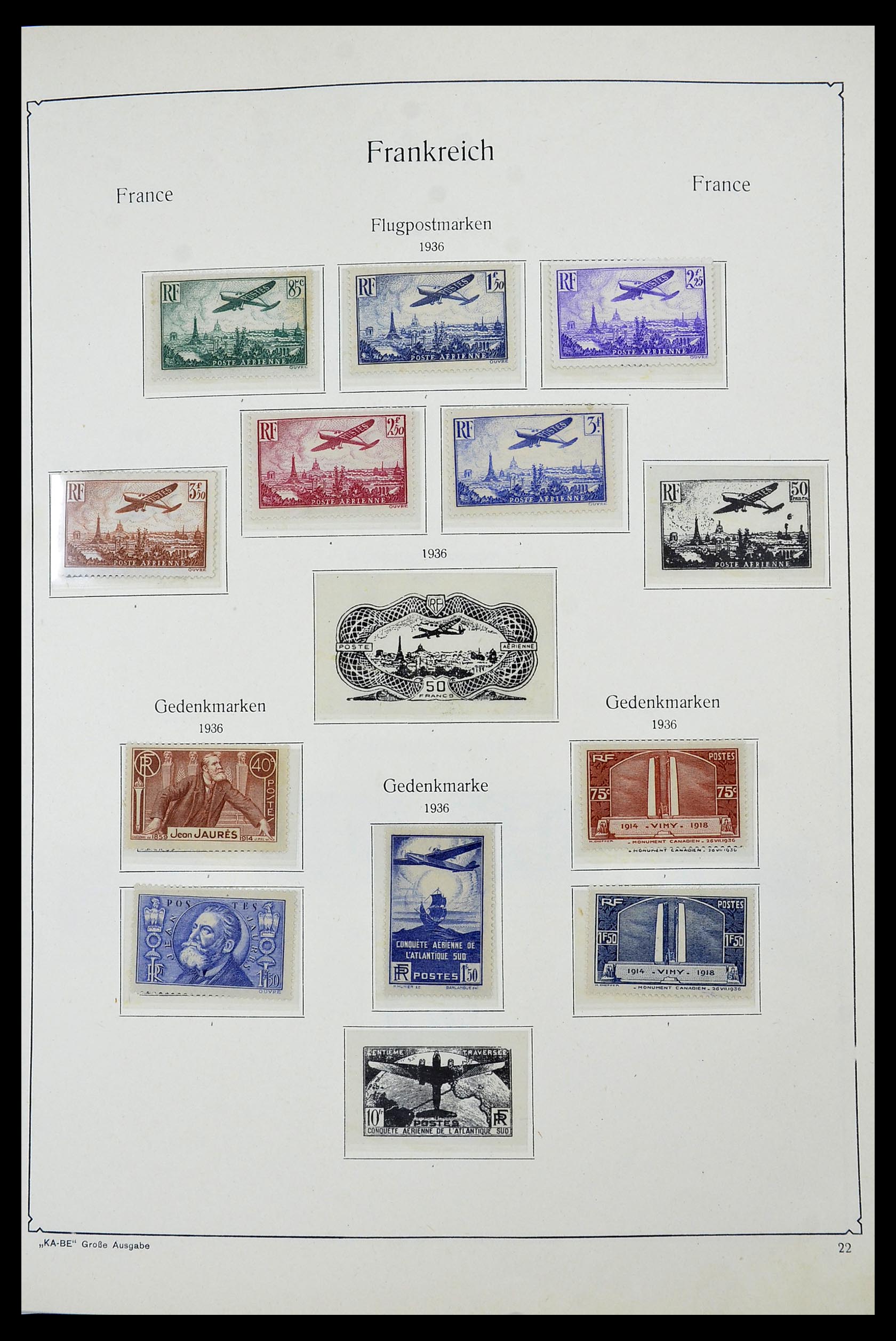 34580 019 - Postzegelverzameling 34580 Frankrijk 1900-1971.