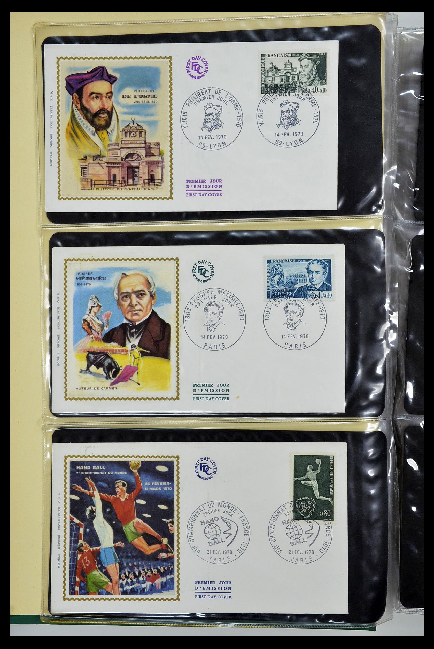 34621 043 - Postzegelverzameling 34621 Frankrijk FDC's 1956-1982.