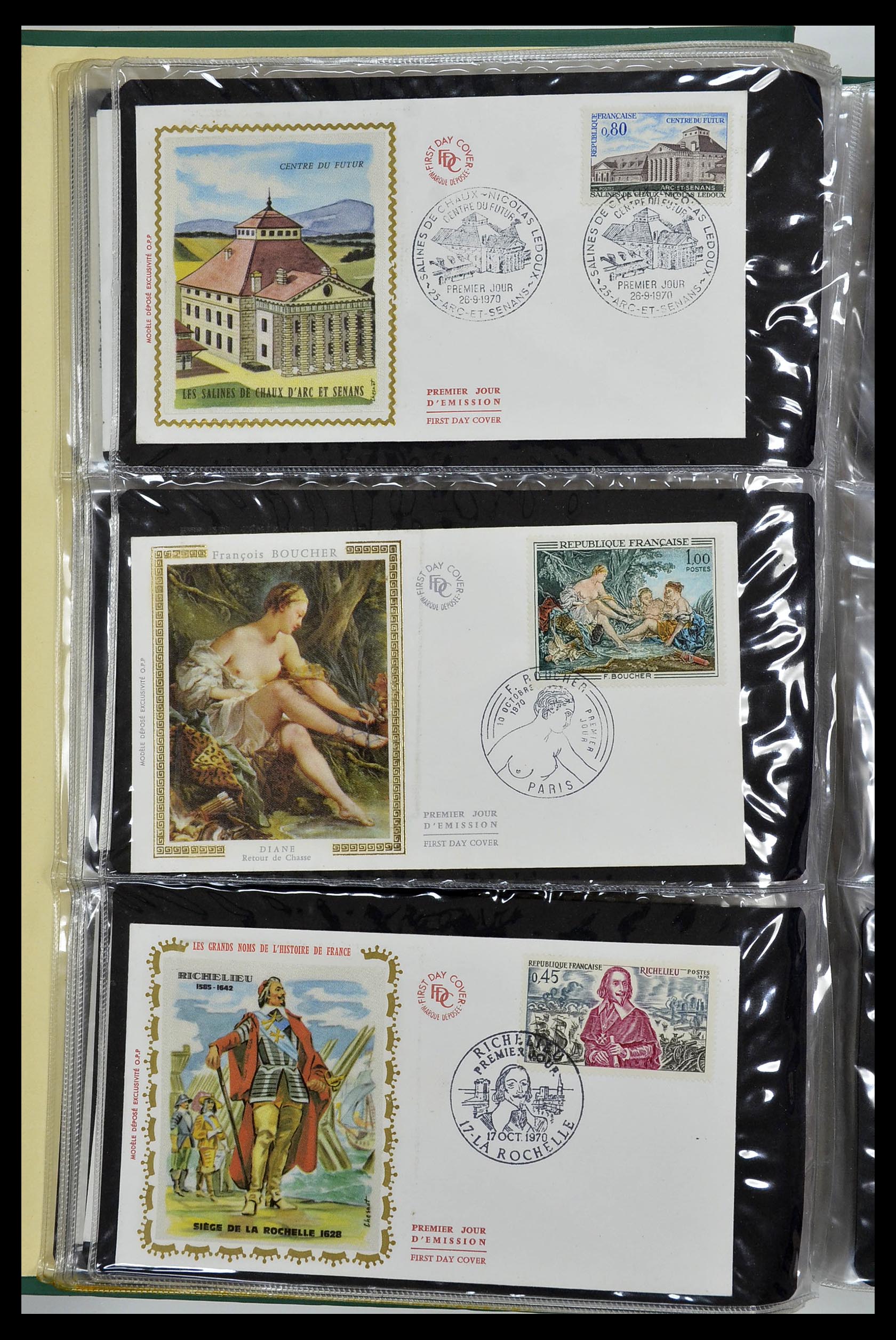 34621 053 - Postzegelverzameling 34621 Frankrijk FDC's 1956-1982.