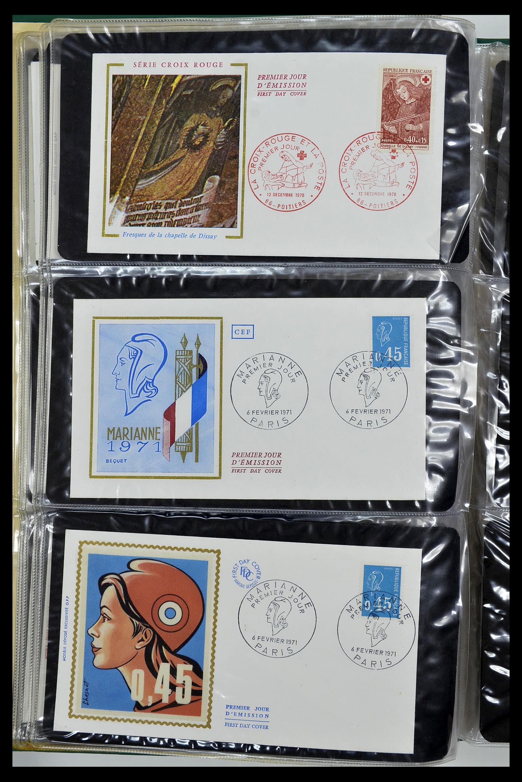 34621 057 - Postzegelverzameling 34621 Frankrijk FDC's 1956-1982.