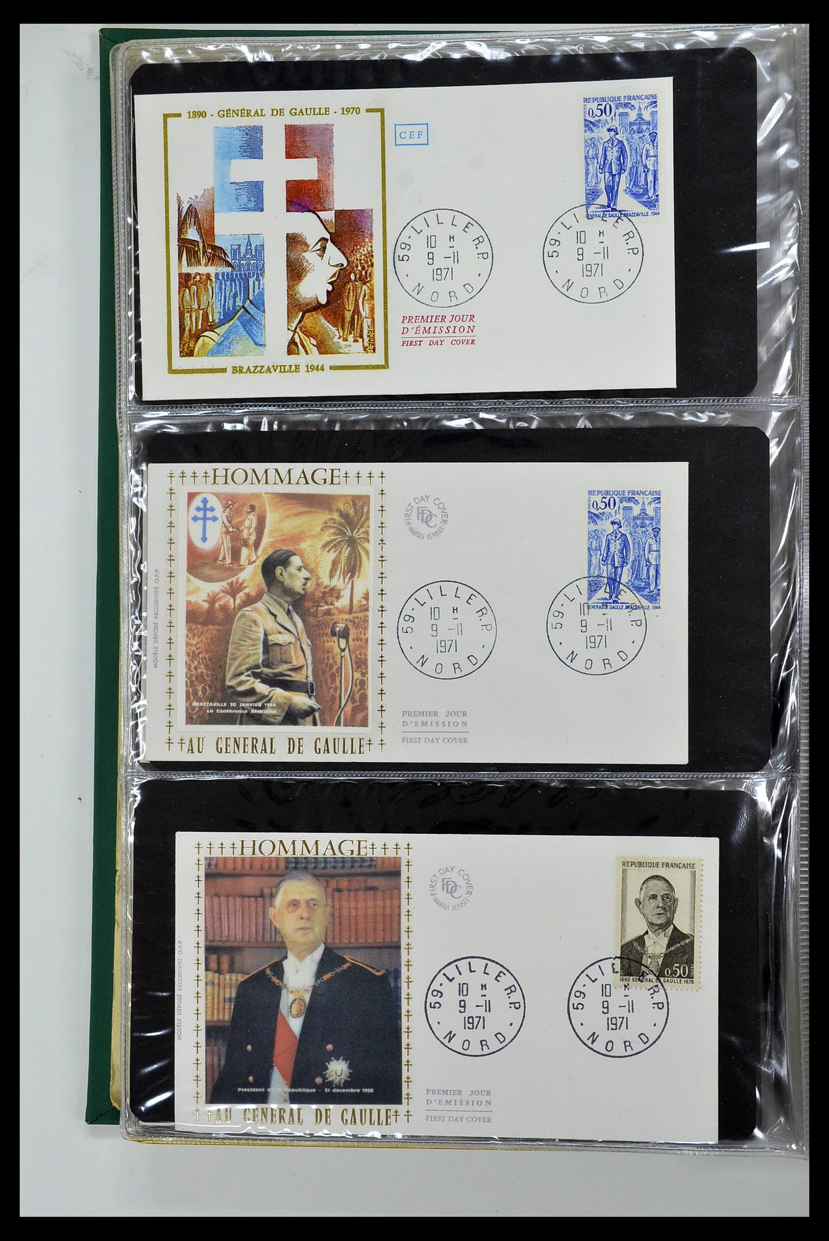 34621 073 - Postzegelverzameling 34621 Frankrijk FDC's 1956-1982.