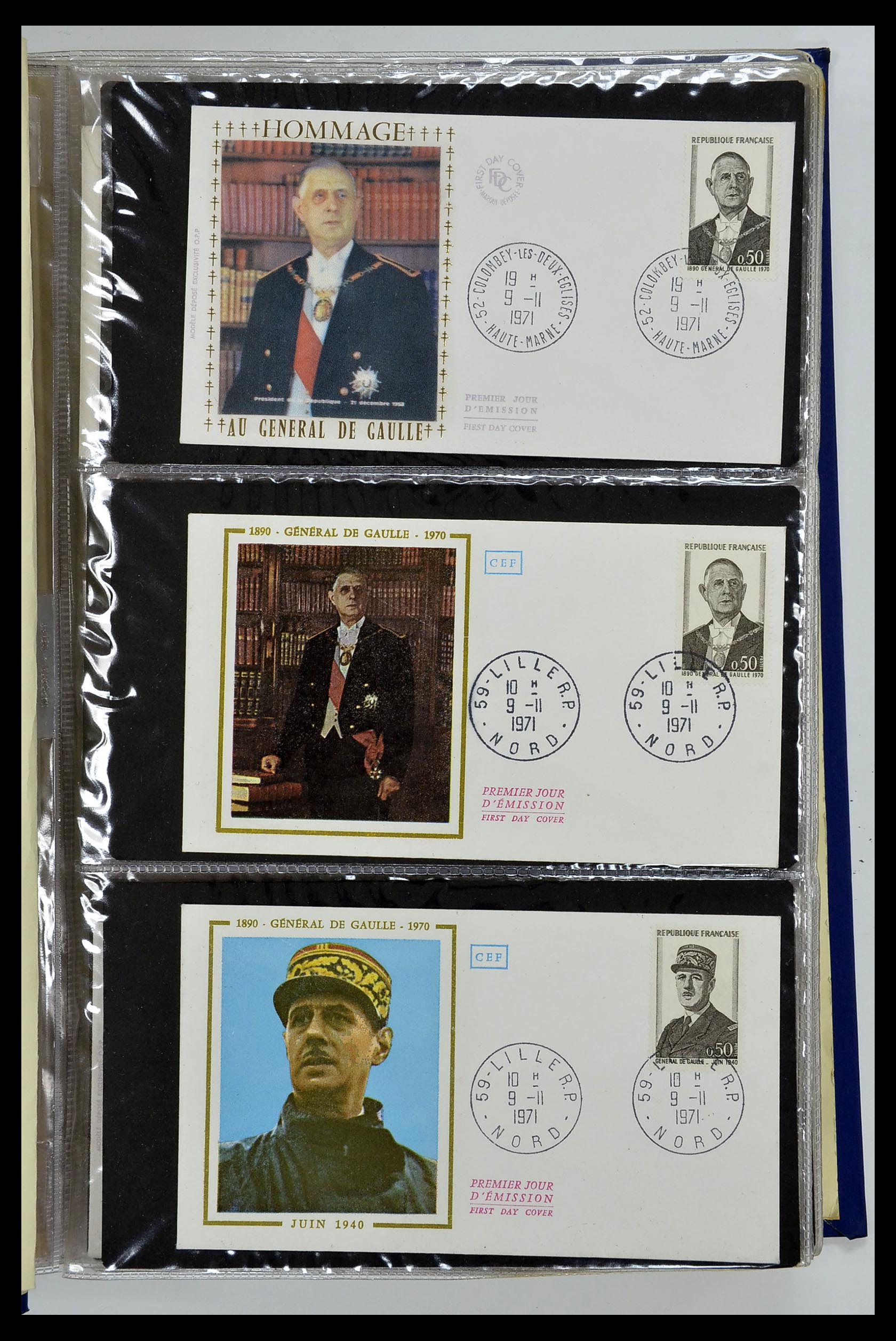 34621 074 - Postzegelverzameling 34621 Frankrijk FDC's 1956-1982.