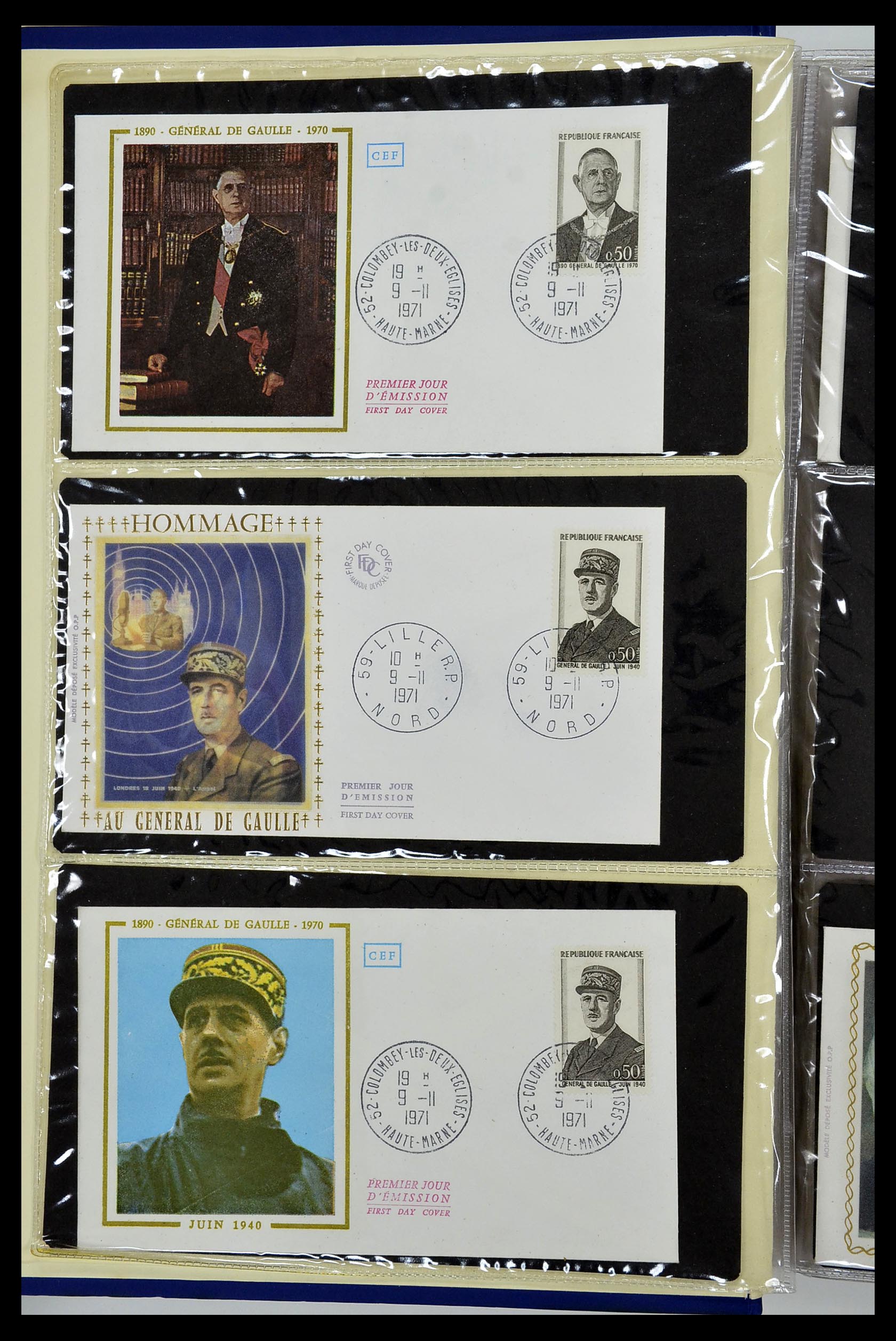 34621 075 - Postzegelverzameling 34621 Frankrijk FDC's 1956-1982.