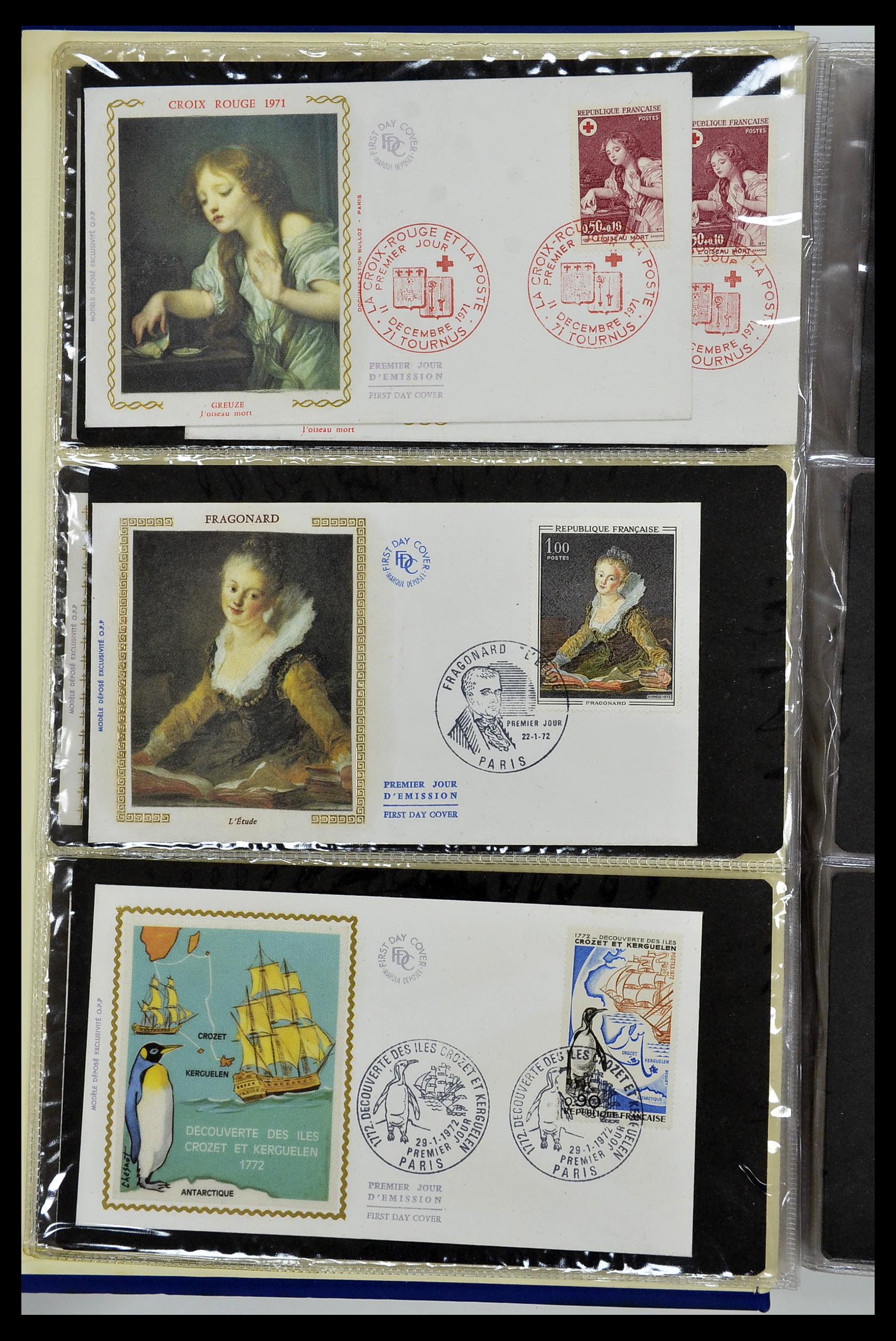 34621 077 - Postzegelverzameling 34621 Frankrijk FDC's 1956-1982.