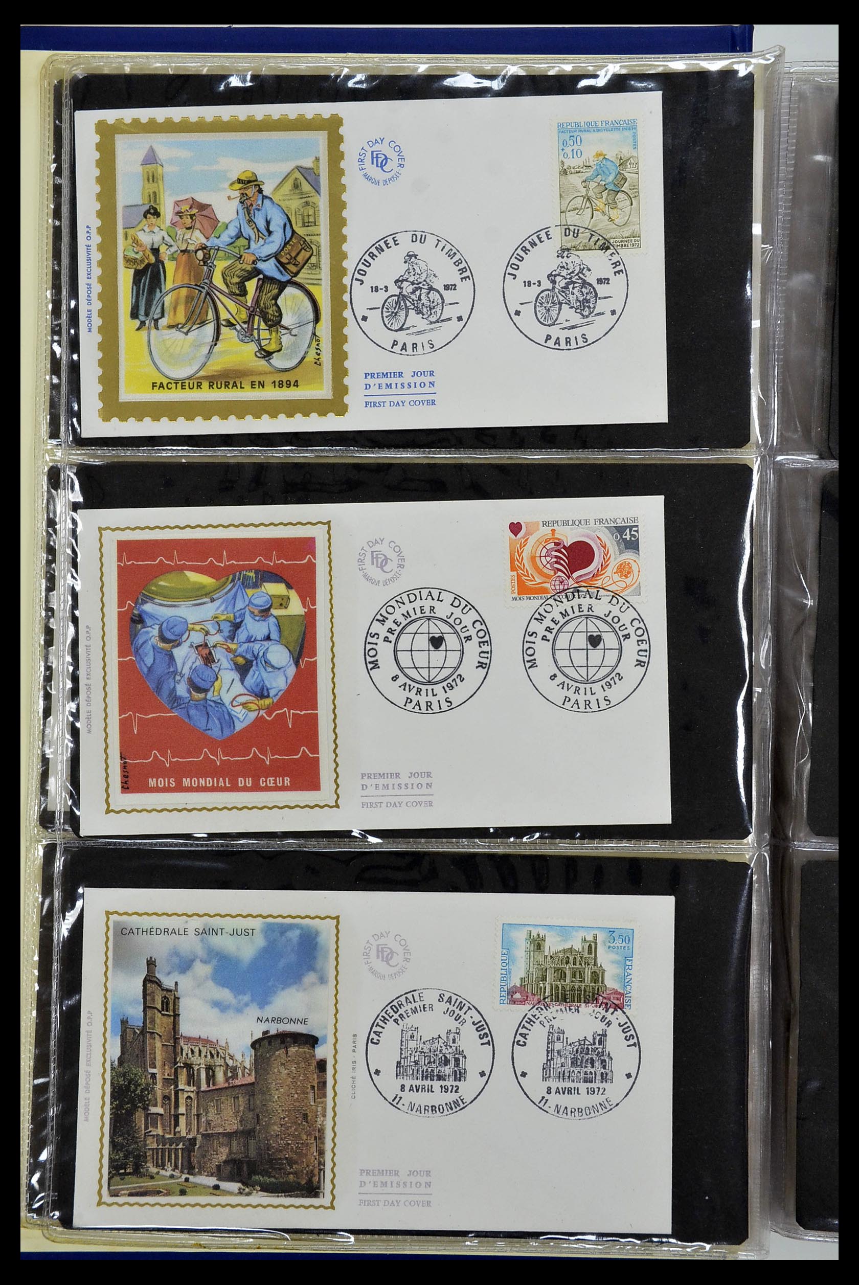34621 079 - Postzegelverzameling 34621 Frankrijk FDC's 1956-1982.