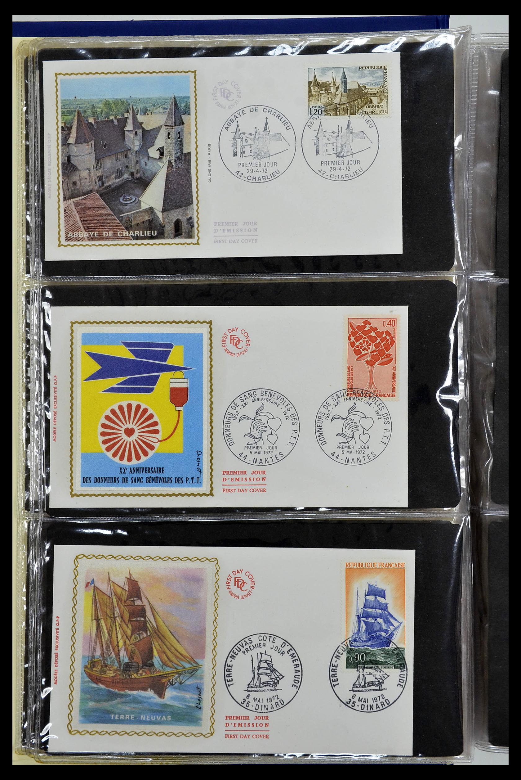 34621 082 - Postzegelverzameling 34621 Frankrijk FDC's 1956-1982.
