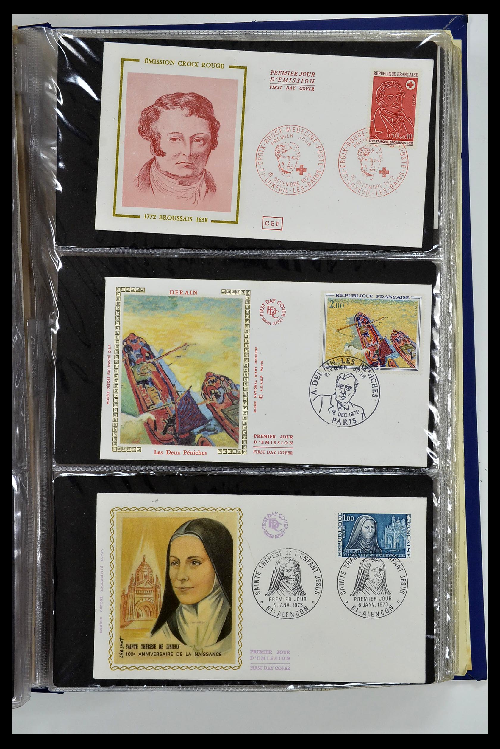 34621 091 - Postzegelverzameling 34621 Frankrijk FDC's 1956-1982.