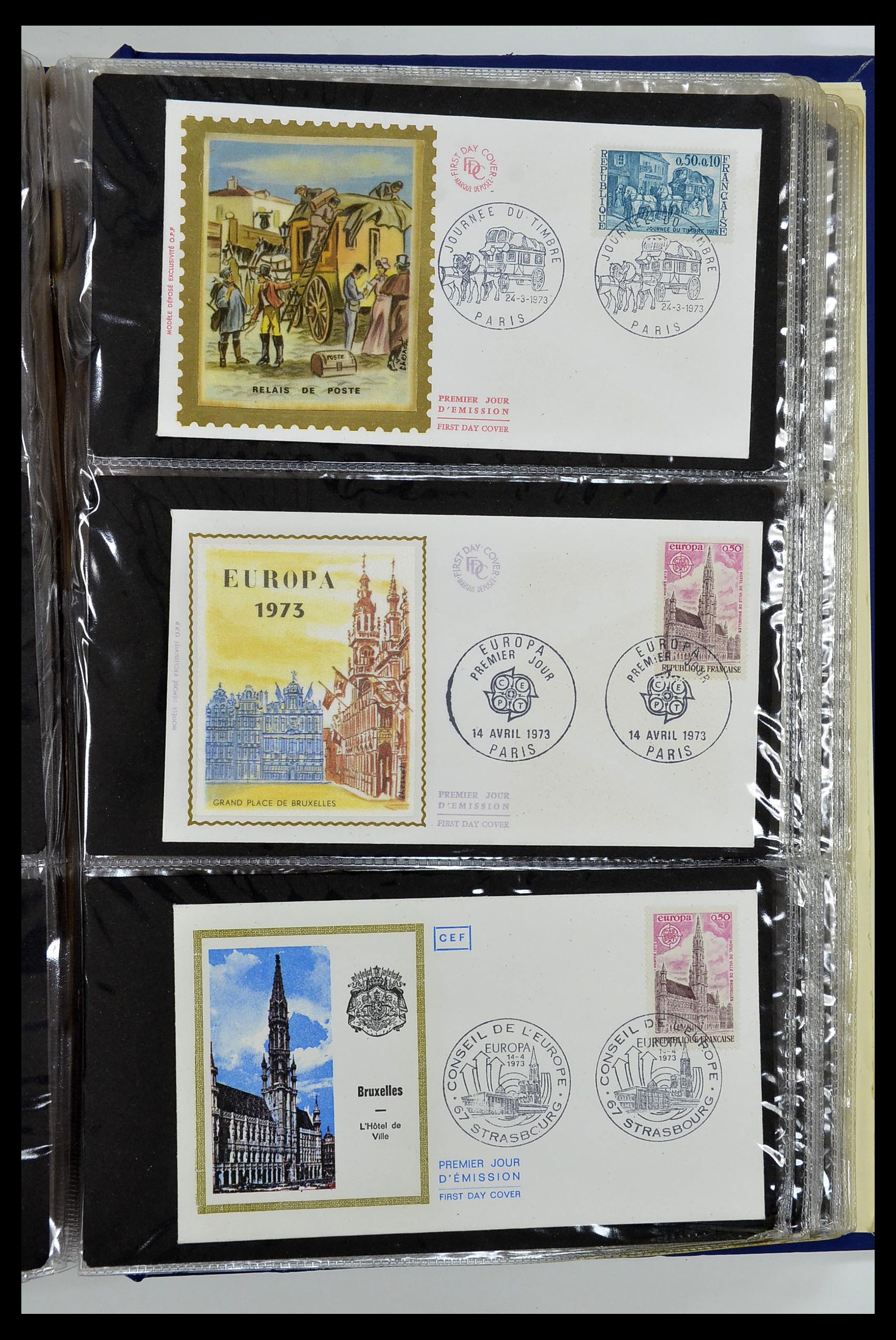 34621 096 - Postzegelverzameling 34621 Frankrijk FDC's 1956-1982.